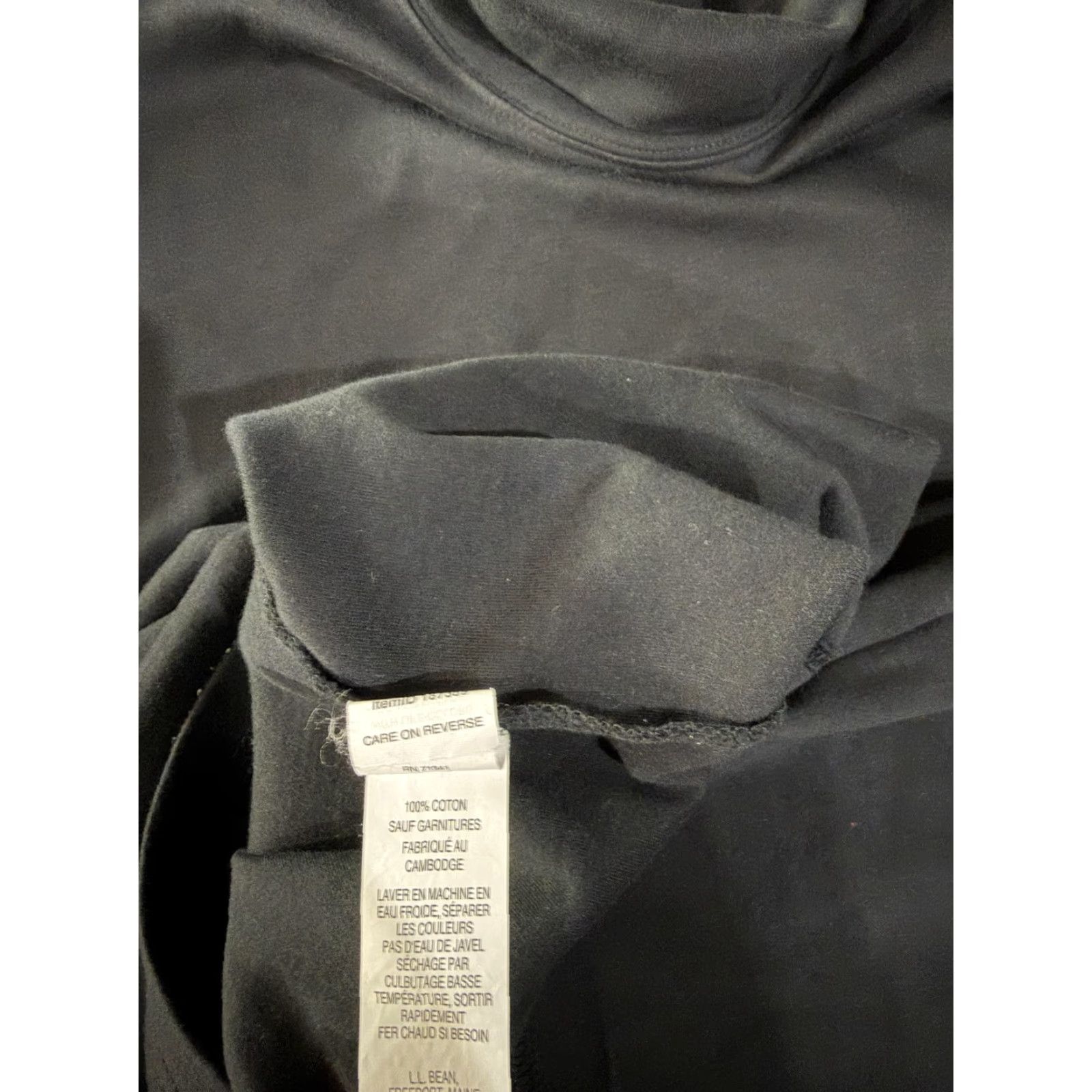 Vintage L.L. Bean Shirt Mens LT Black Long Sleeve Turtleneck Tee Cotton Jersey Knit Big Tall Size US L / EU 52-54 / 3 - 6 Thumbnail