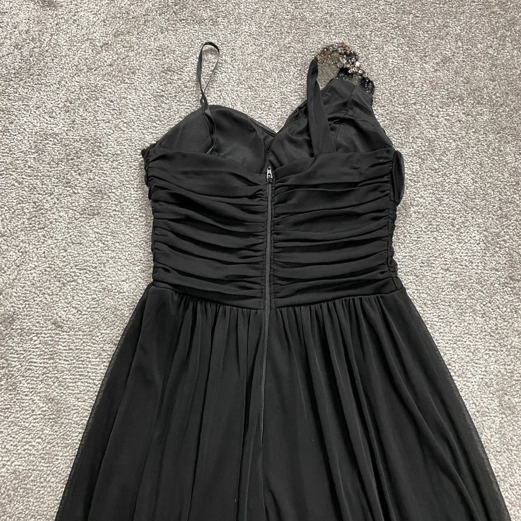 Vintage City Studio Maxi Long Gown Formal Dress Womens 3/4 Black Rhinestones Sleeveless Size XS / US 0-2 / IT 36-38 - 3 Thumbnail