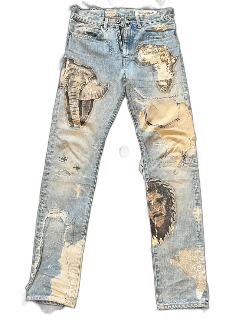 Kapital kapital limited edition patched denim pants Size US 29 - 1 Thumbnail