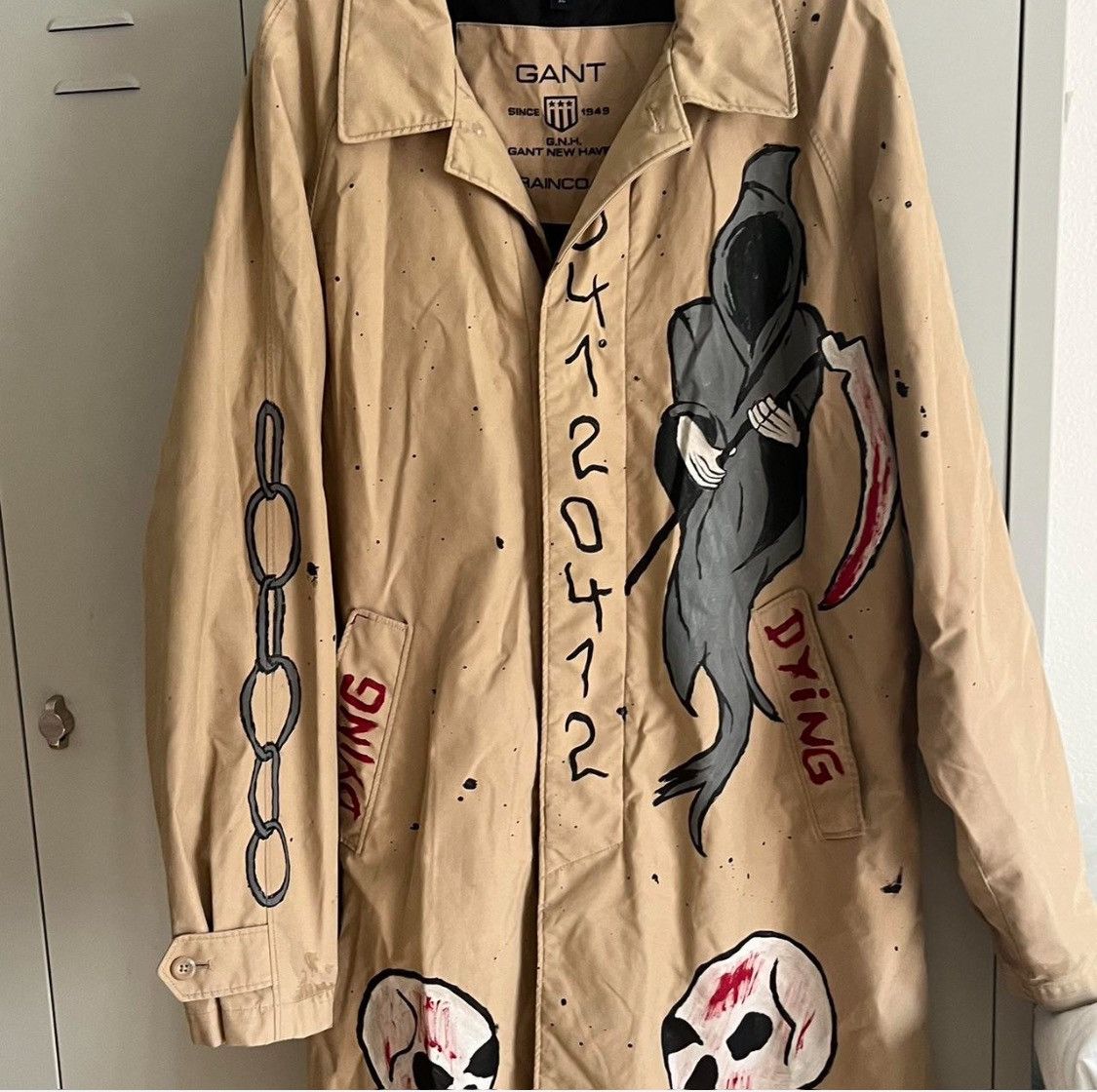 Vintage Custom skull coat 0412 Size US L / EU 52-54 / 3 - 1 Thumbnail