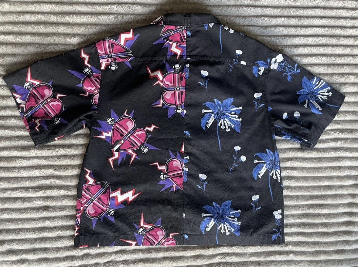Prada Double Match Poplin Hearts Shirt Size US M / EU 48-50 / 2 - 2 Thumbnail