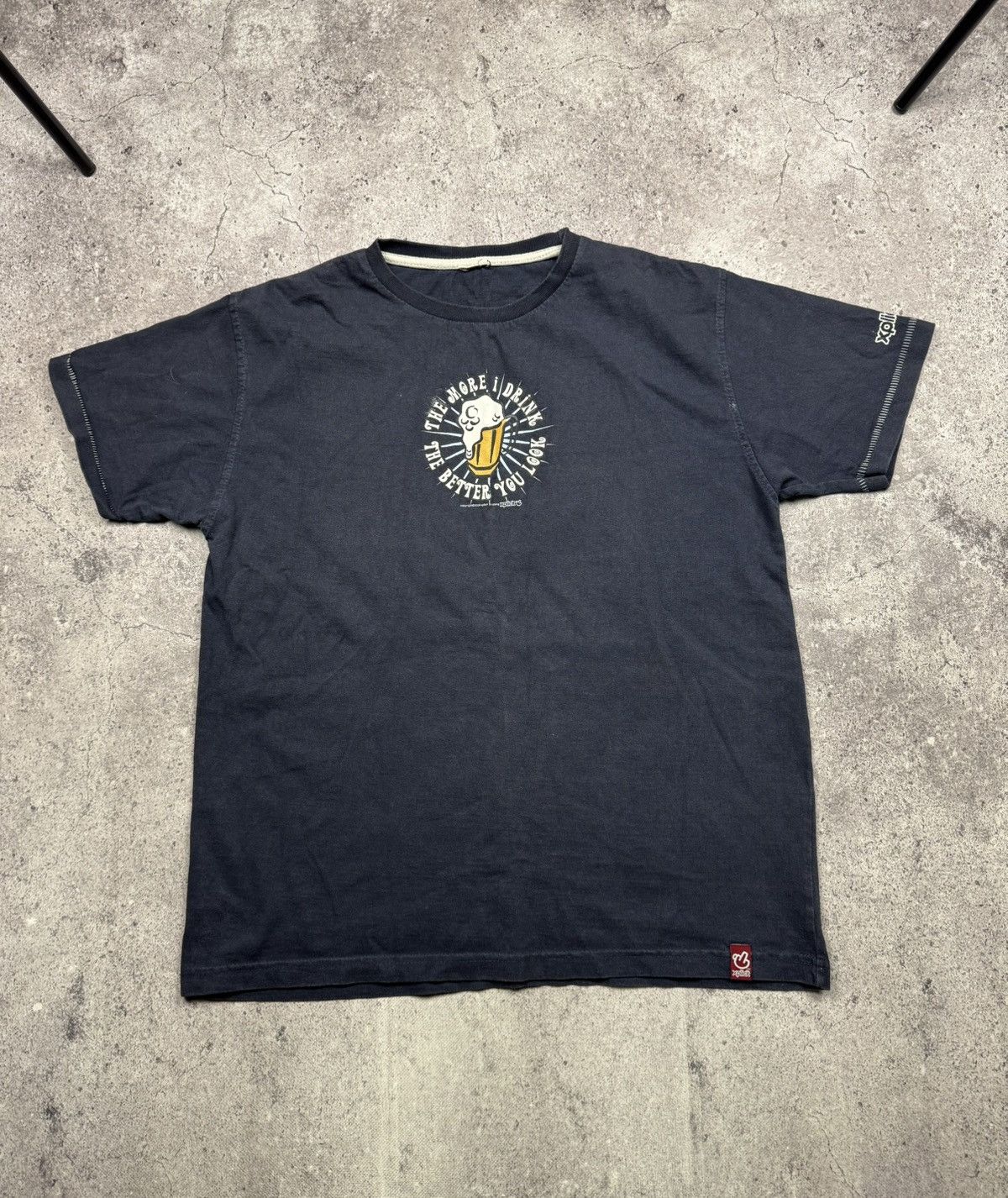 Japanese Brand Vintage Fishbone Suck my Dick Xplicit drink Y2K Beer t-shirt Size US M / EU 48-50 / 2 - 1 Thumbnail
