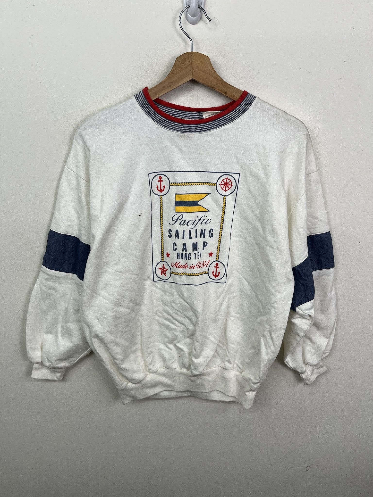 Hang Ten × Vintage Vintage 1990s Hang Ten Pacific Sailing Camp Sweatshirt Size M Size US M / EU 48-50 / 2 - 1 Thumbnail