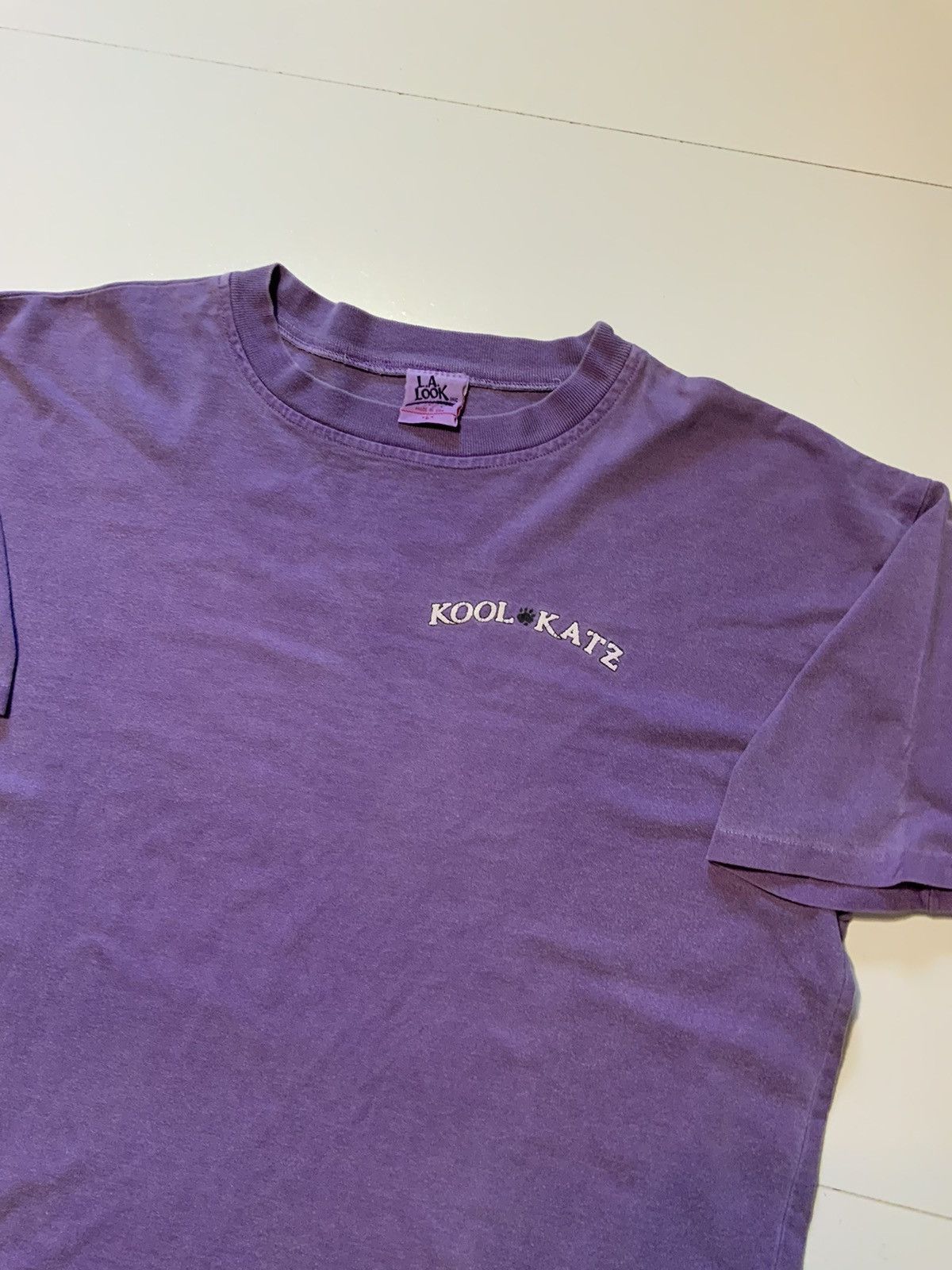 Vintage Vintage Kool Katz Puff Print Paw USA Purple Heavy T-Shirt Size US L / EU 52-54 / 3 - 8 Thumbnail