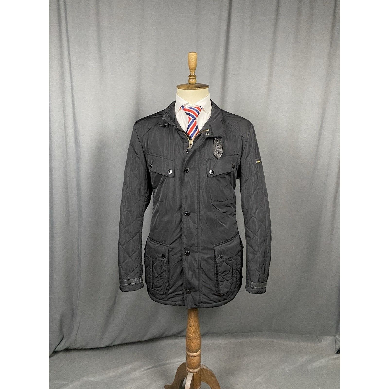 Barbour Barbour International Men's Black Quilted Jacket Size XL Size US XL / EU 56 / 4 - 3 Thumbnail