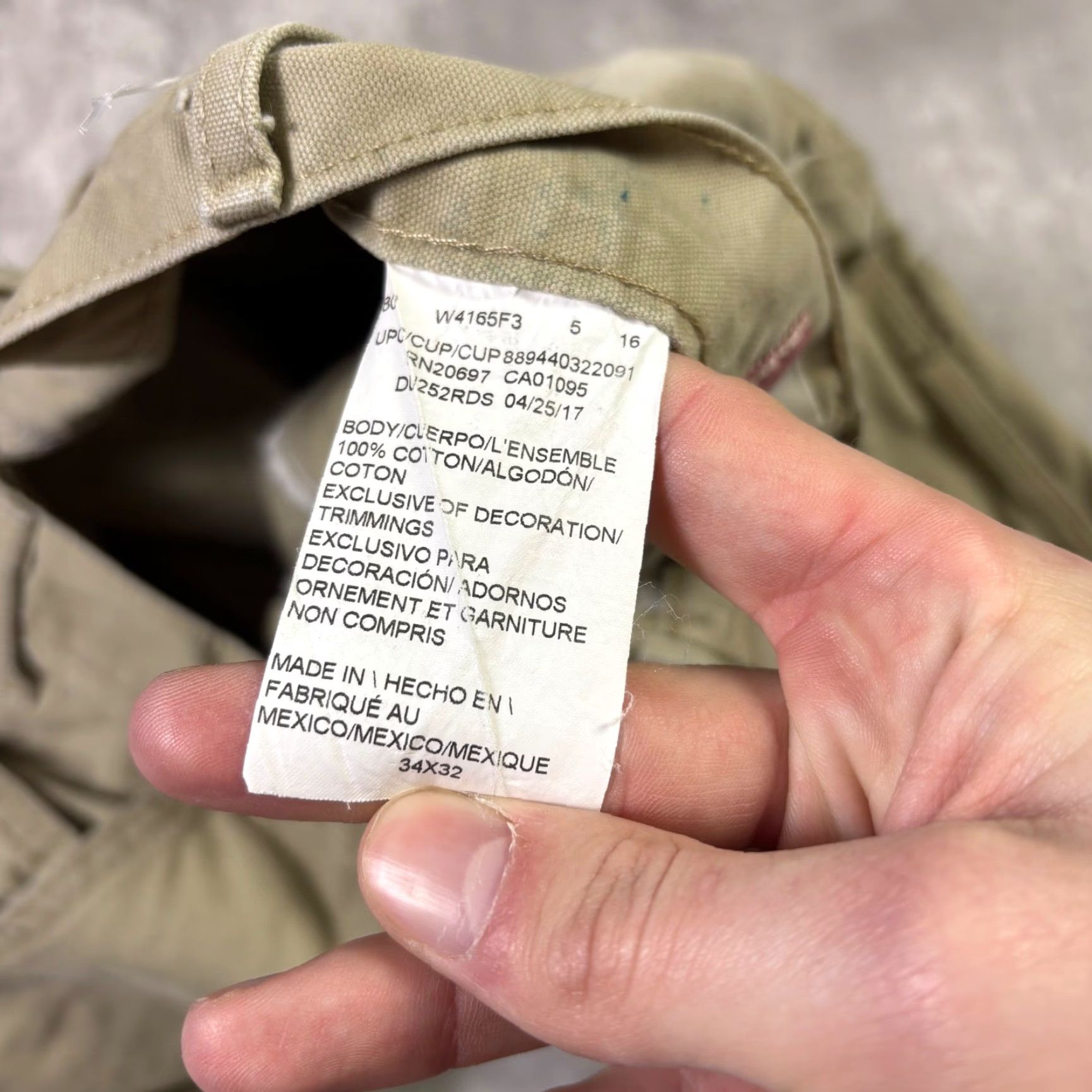 Dickies Dickies Khaki Carpenter Pants Men 34x32 Relaxed Fit Vintage 90s Workwear Stains Beige Cotton Pants Mens Size US 34 / EU 50 - 6 Thumbnail