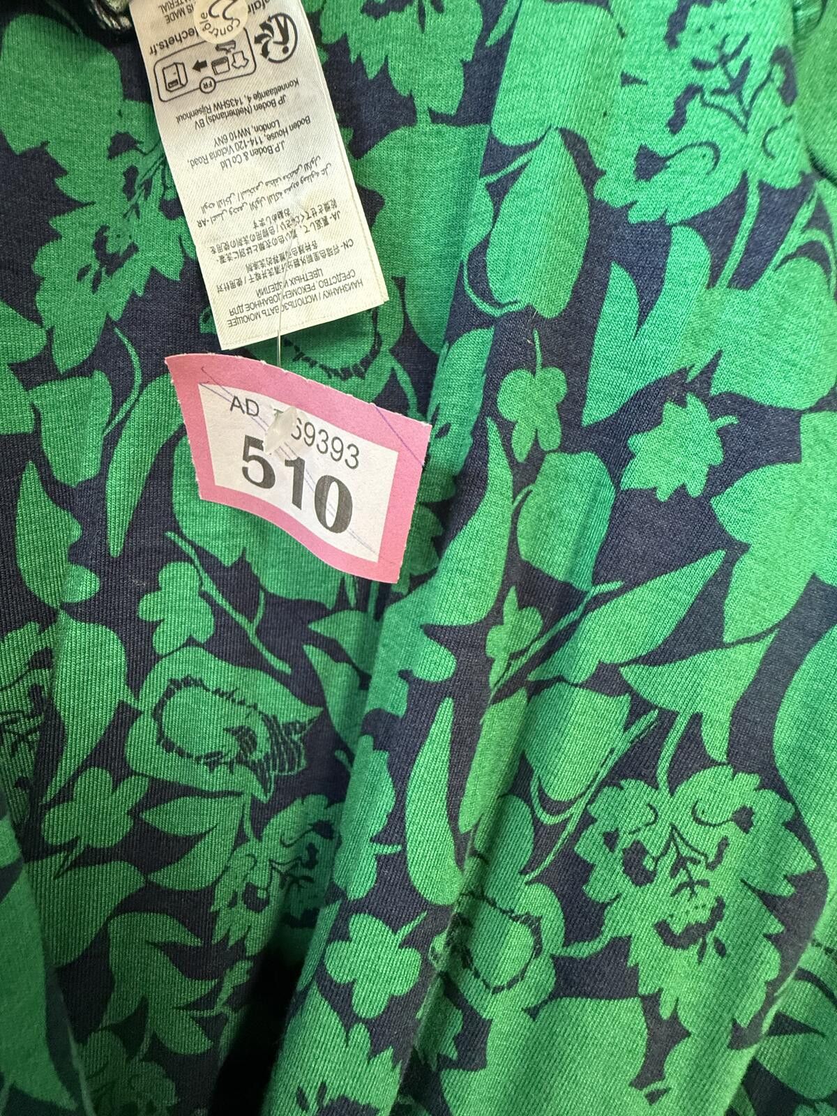 Other Boden Flippy Jersey Midi Dress in Meadow Green Floral Size XL / US 12-14 / IT 48-50 - 4 Thumbnail