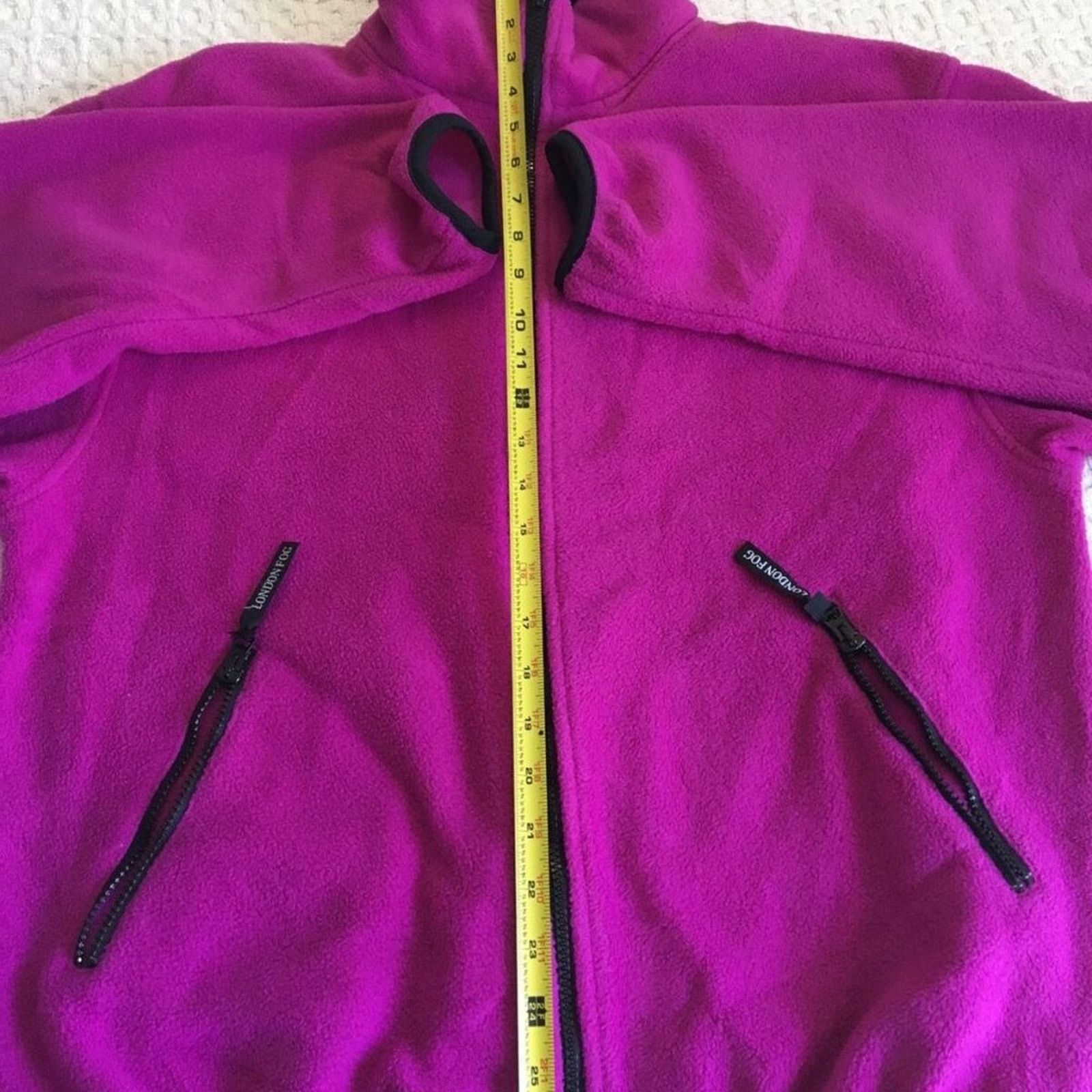 London Fog London Fog Womens Medium Pink Jacket Soft Fleece Zippered Size M / US 6-8 / IT 42-44 - 4 Thumbnail
