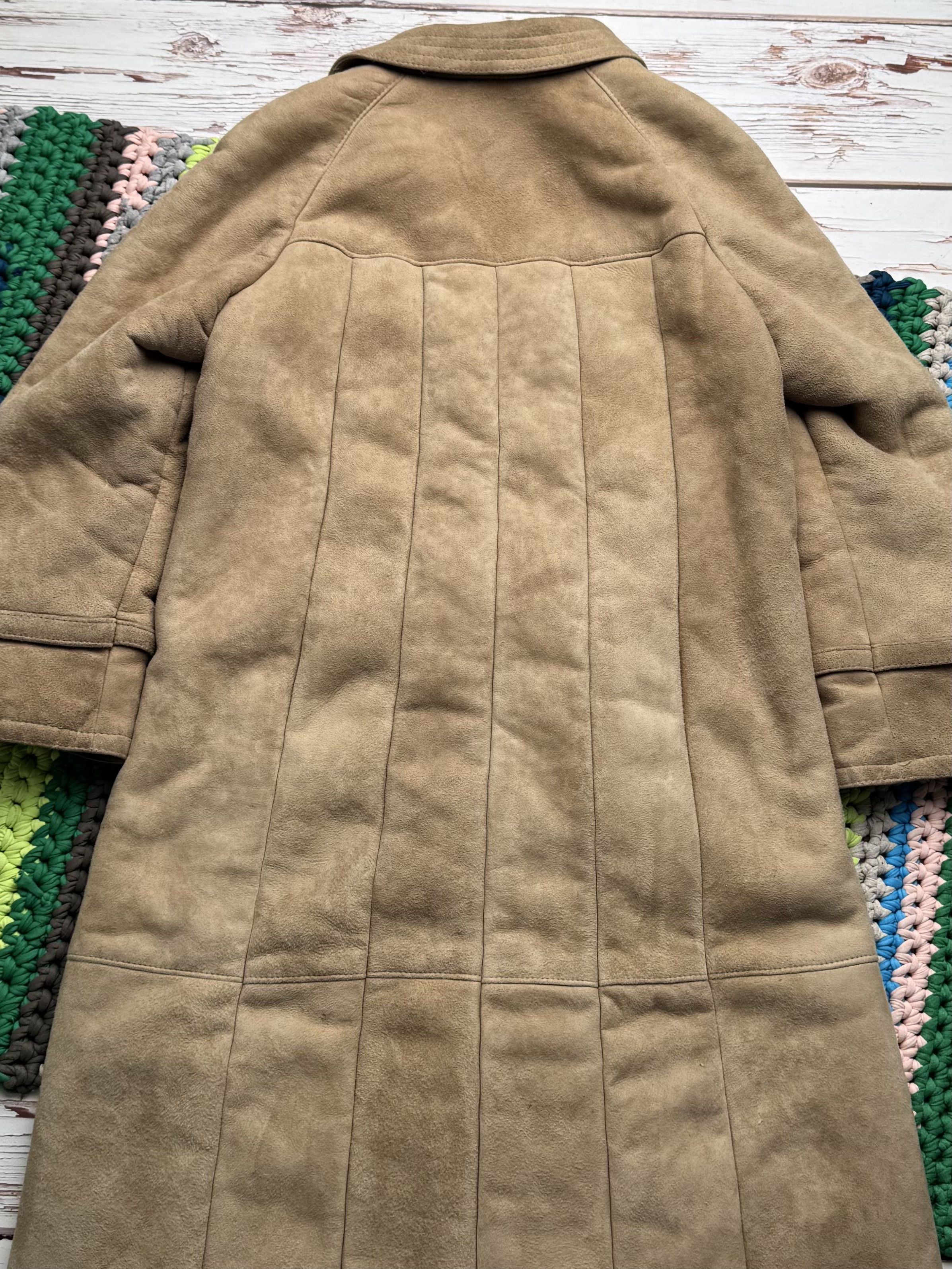 Vintage Y2K Shearling Leather Maxi Coat Longline Winter Y2K (ET1) Size L / US 10 / IT 46 - 11 Thumbnail