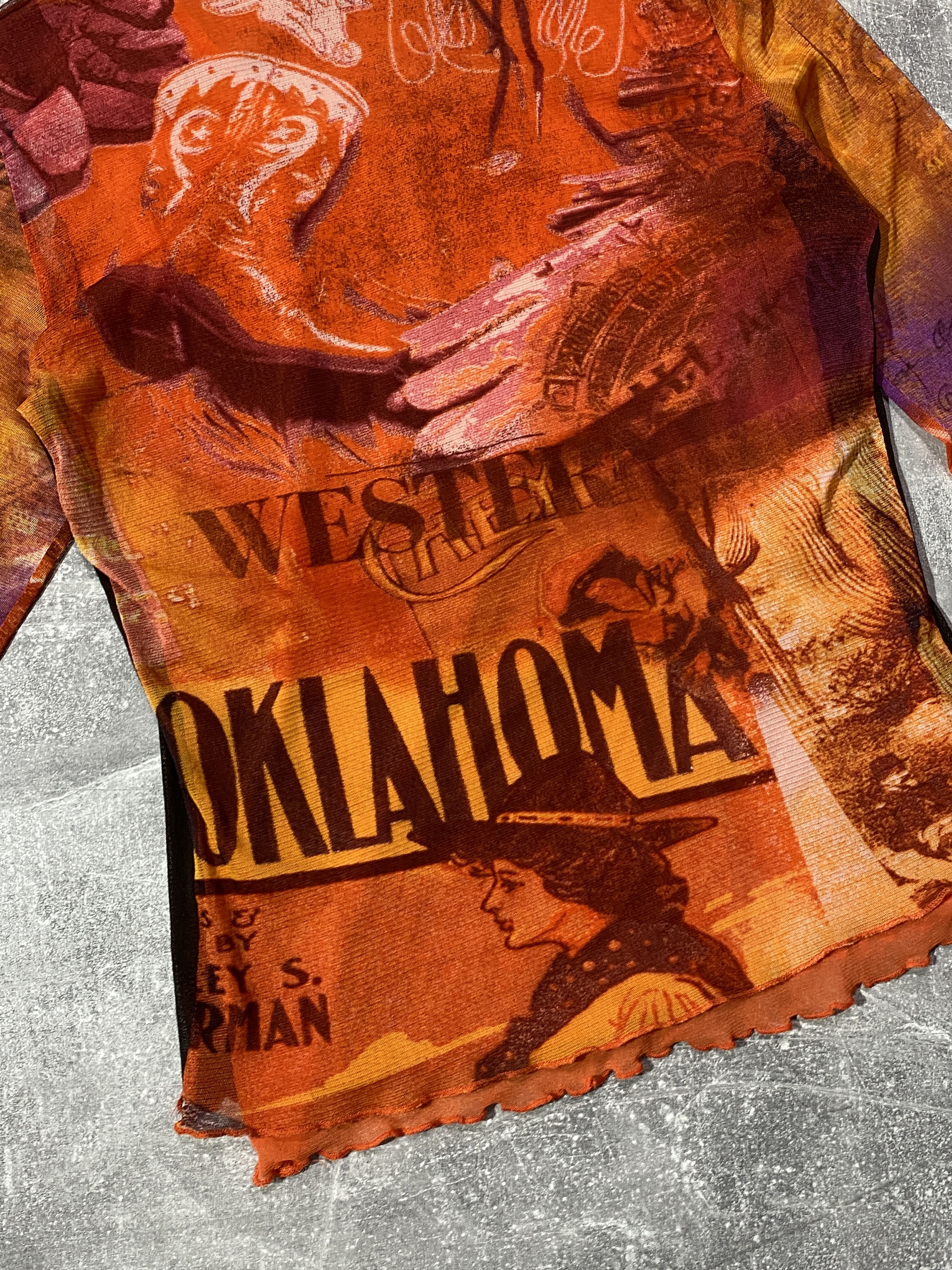 Vintage Vintage 90s Mesh Printed Western Oklahoma Opium Tee Size M / US 6-8 / IT 42-44 - 11 Thumbnail