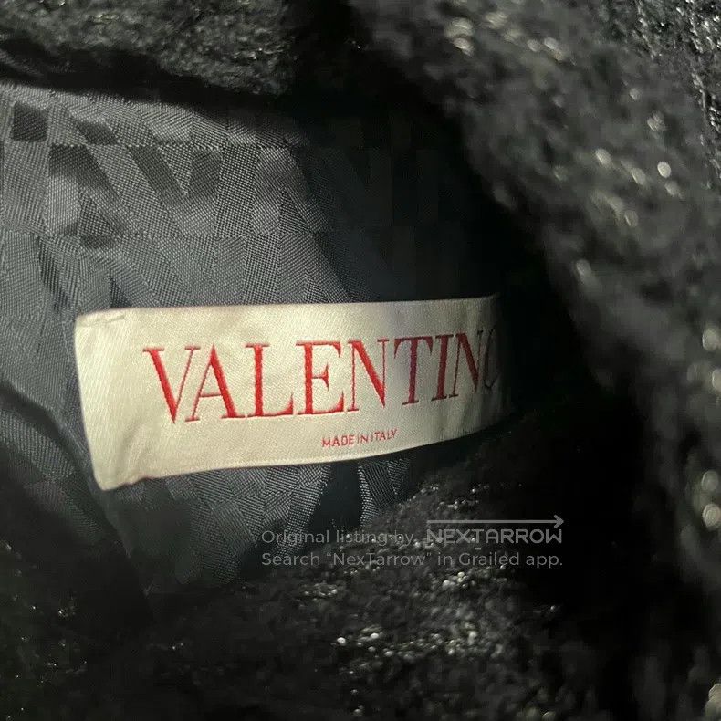 Valentino Valentino Black solid color V-neck long-sleeved jacket jac Size L / US 10 / IT 46 - 4 Thumbnail