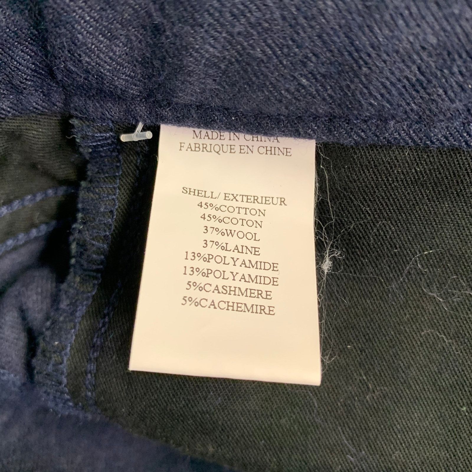 Theory THEORY Size 30 Navy Cotton Wool Blend Straight Jeans Size US 30 / EU 46 - 4 Thumbnail