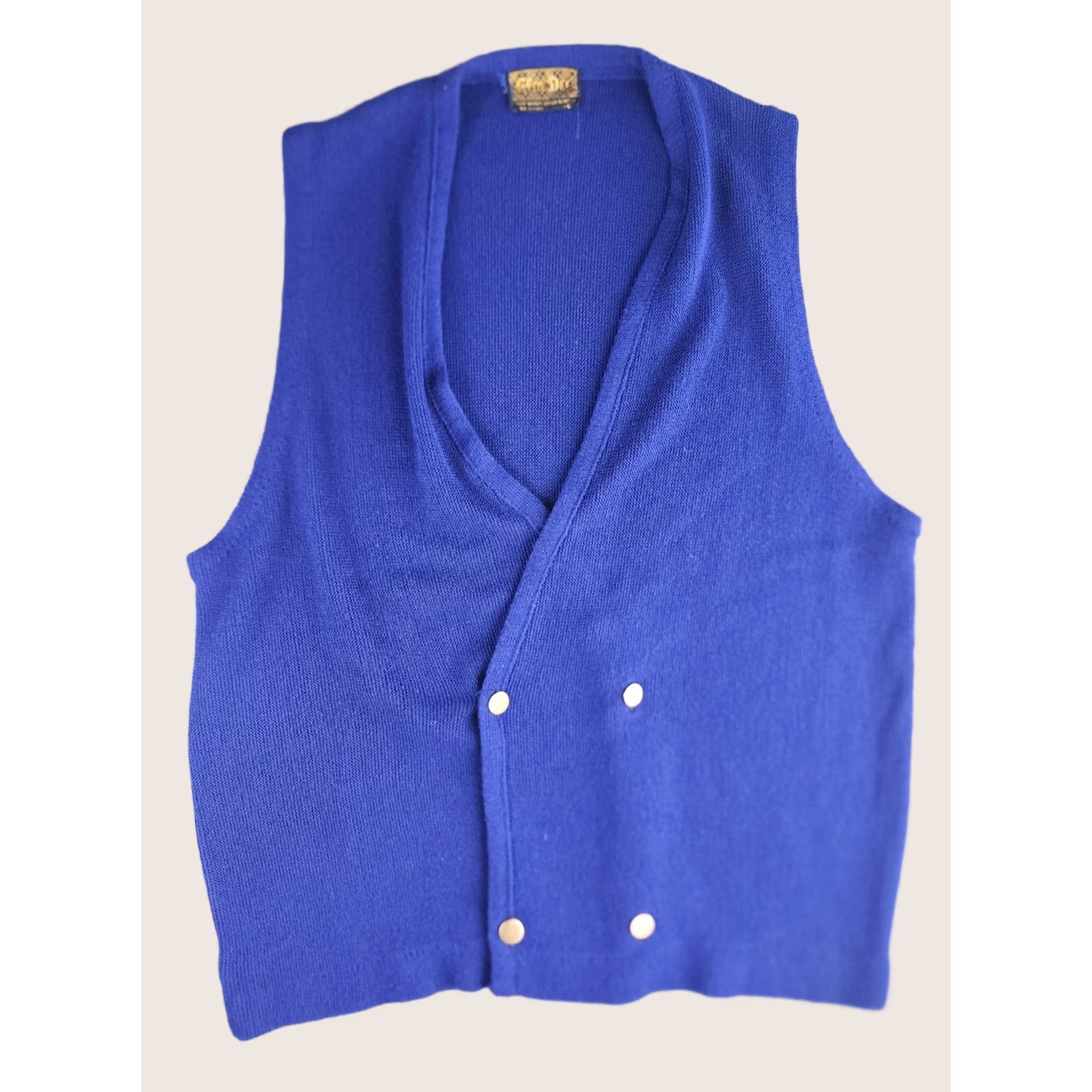 Vintage VINTAGE Glen Dee Sweater Large Blue Alpaca Wool Blend Knit Cardigan Rockabilly Hipster 1960s Size US L / EU 52-54 / 3 - 1 Thumbnail