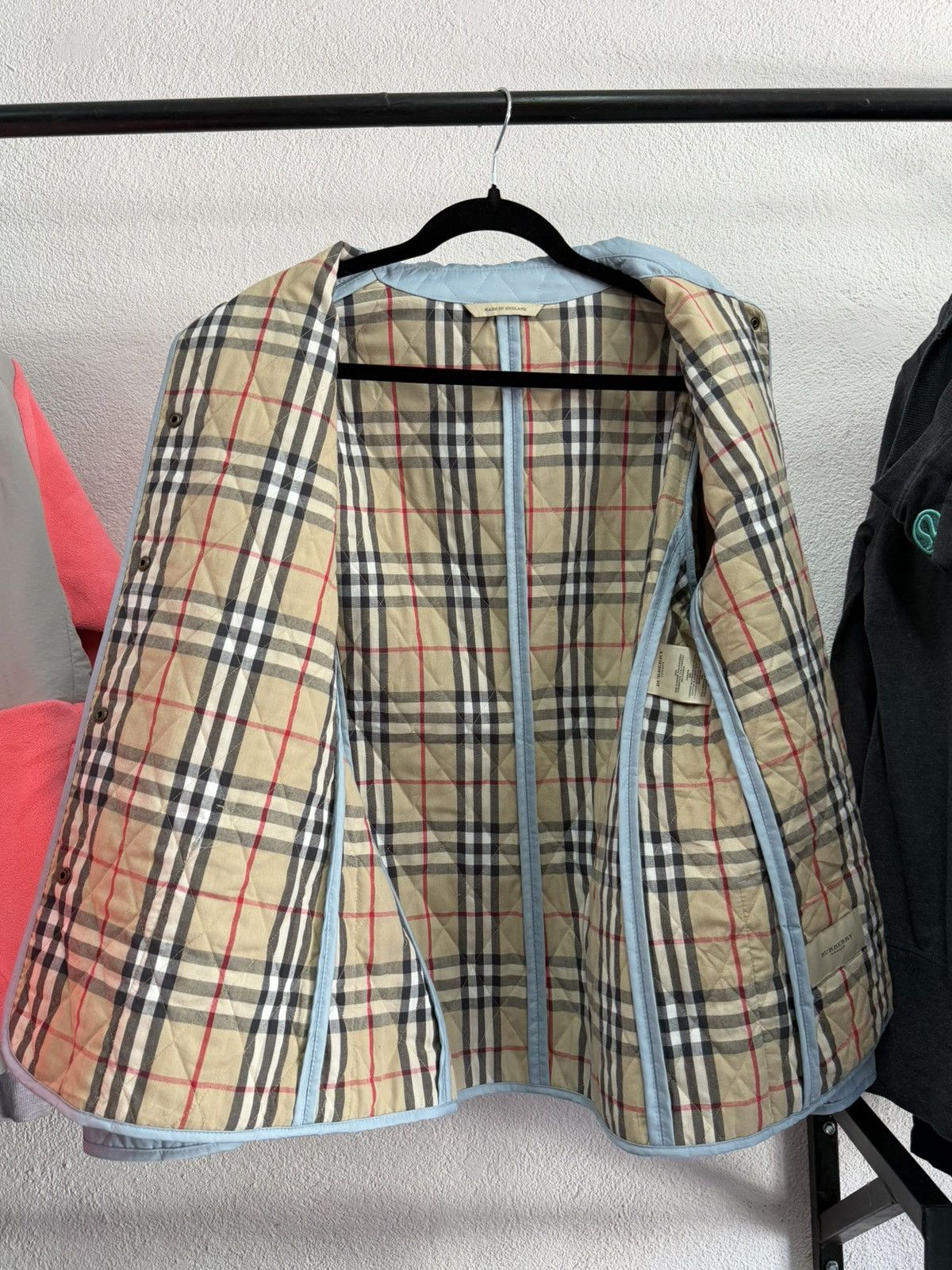 Burberry Burberry London Quilted Nova Check Jacket - Sky Blue Size M / US 6-8 / IT 42-44 - 6 Thumbnail