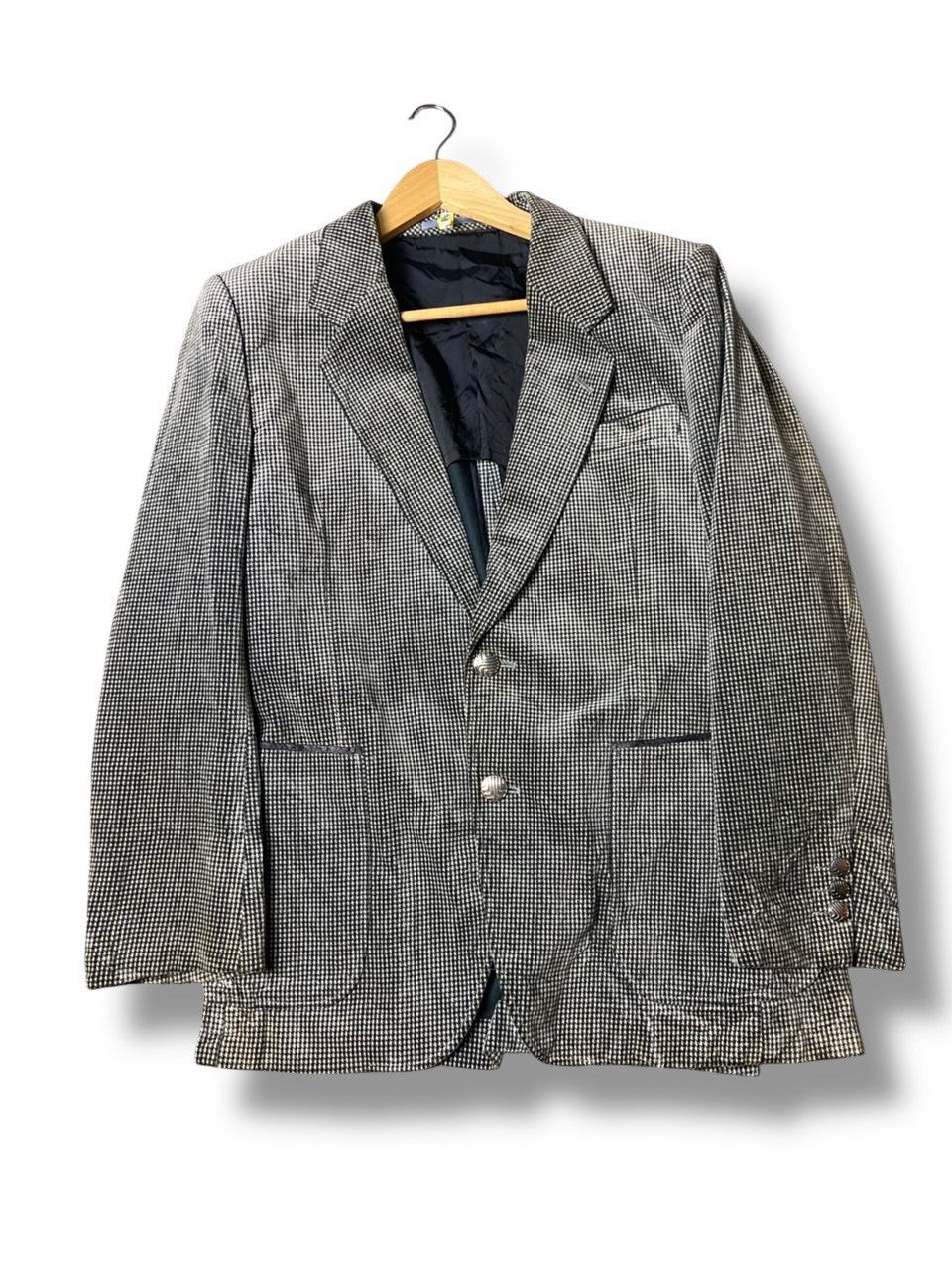 Lanvin Lanvin Paris Checkered Velvet Blazer (149) Size US XXS / EU 40 - 1 Thumbnail