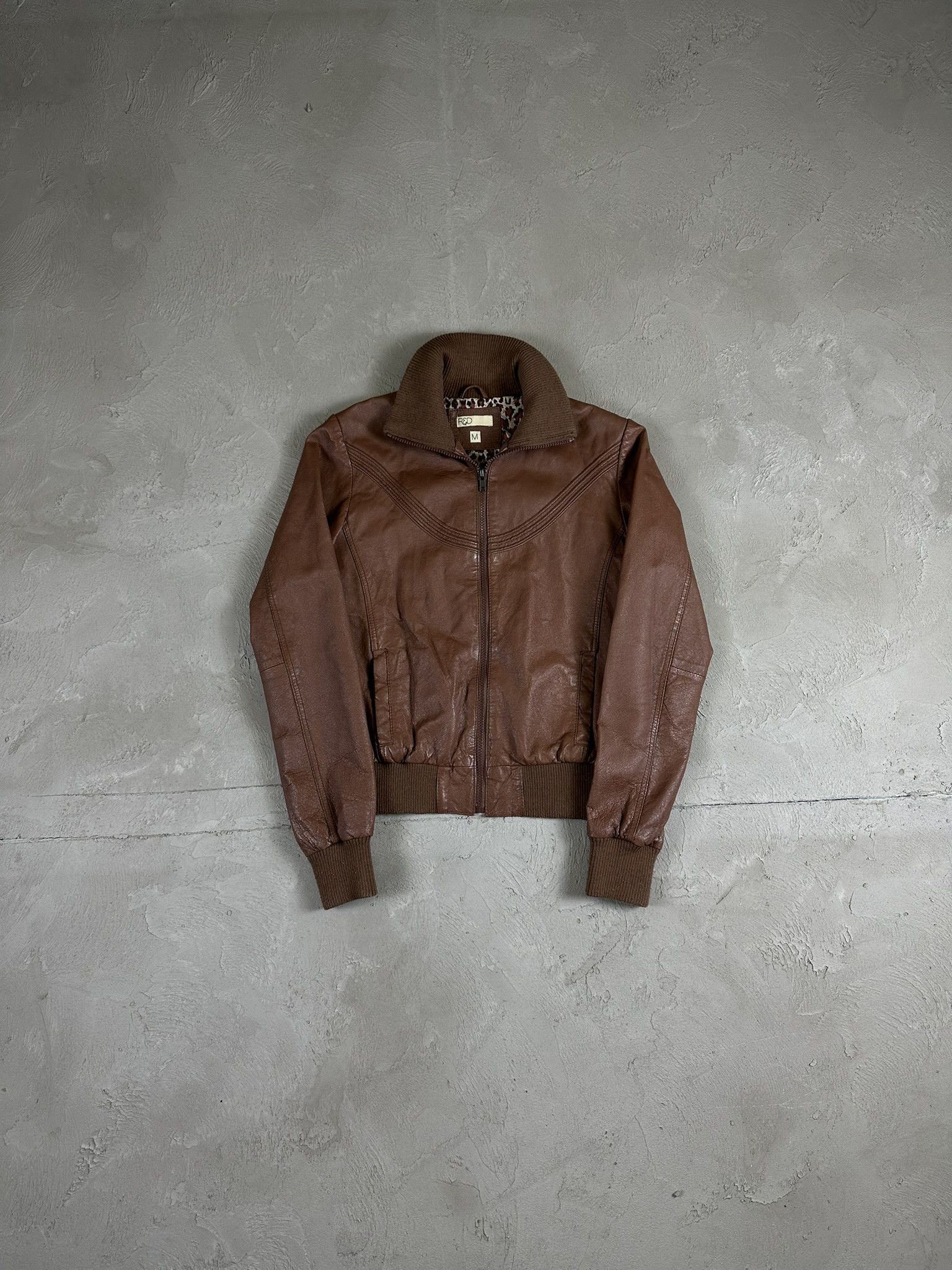 Genuine Leather 2000s Vintage Leather Biker Boxy Y2k Jacket Hype Size M / US 6-8 / IT 42-44 - 1 Thumbnail