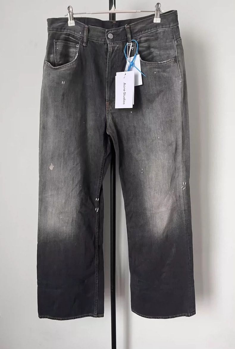 Acne Studios Acne Studios Blue washed low-waisted wide-leg jeans Size US 32 / EU 48 - 2 Thumbnail