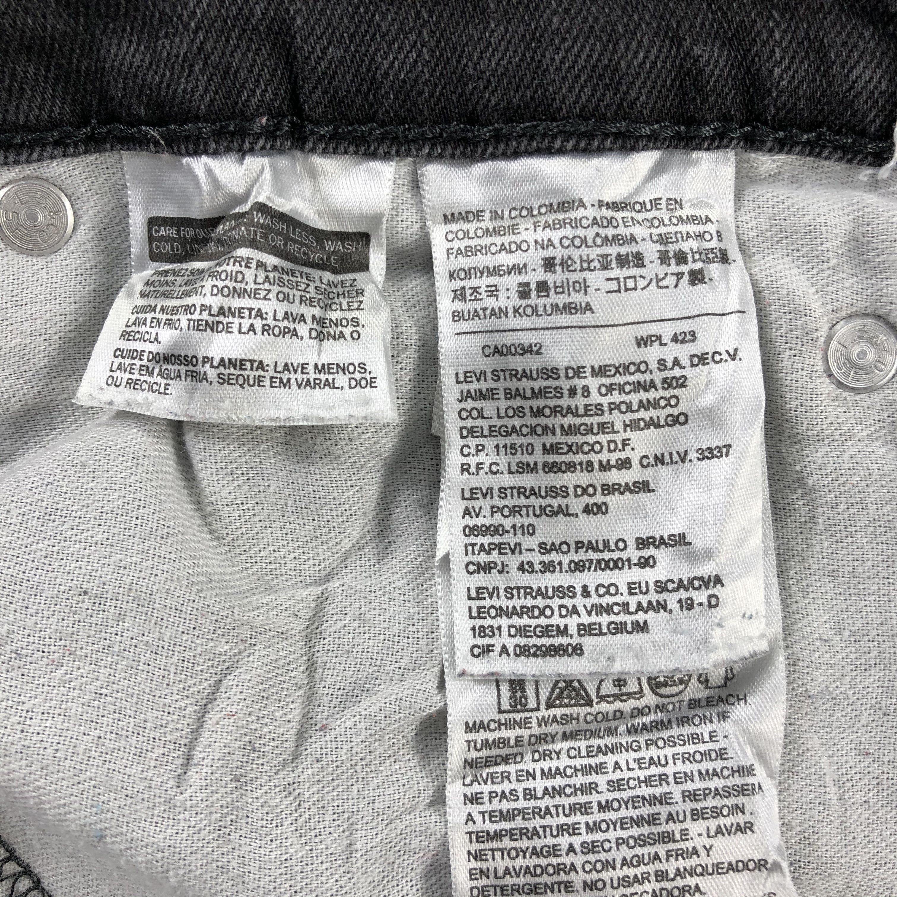 Levi's Vintage Faded Black Levis 514 Jeans-J2654 Size US 35 - 11 Thumbnail