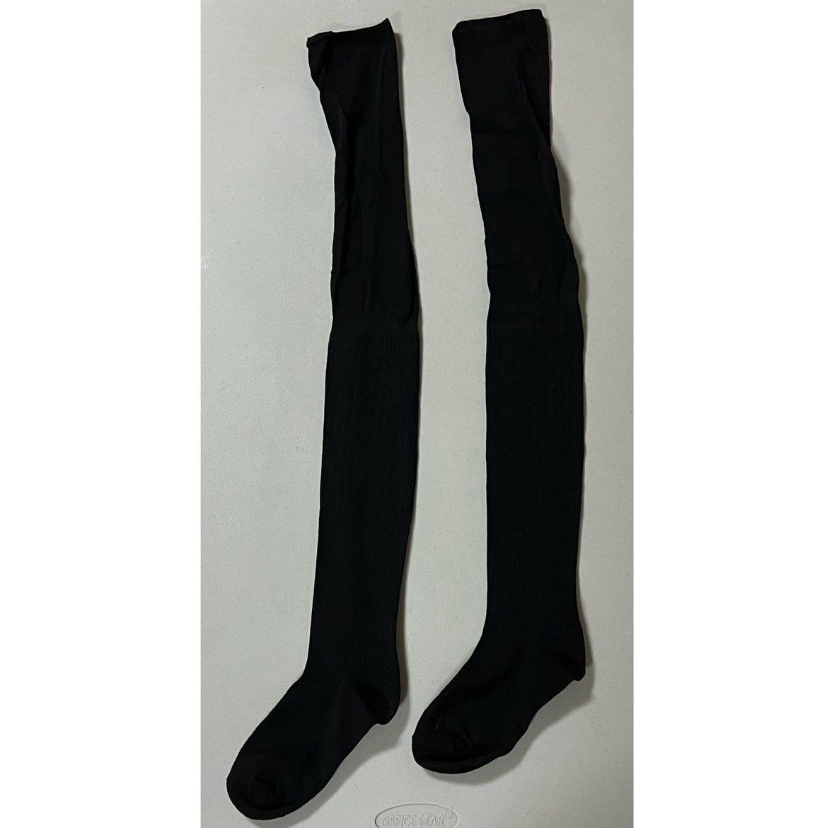 Vintage Black Knit Over the Knee Socks Tights Stockings Hosiery 🖤 Size ONE SIZE - 1 Thumbnail