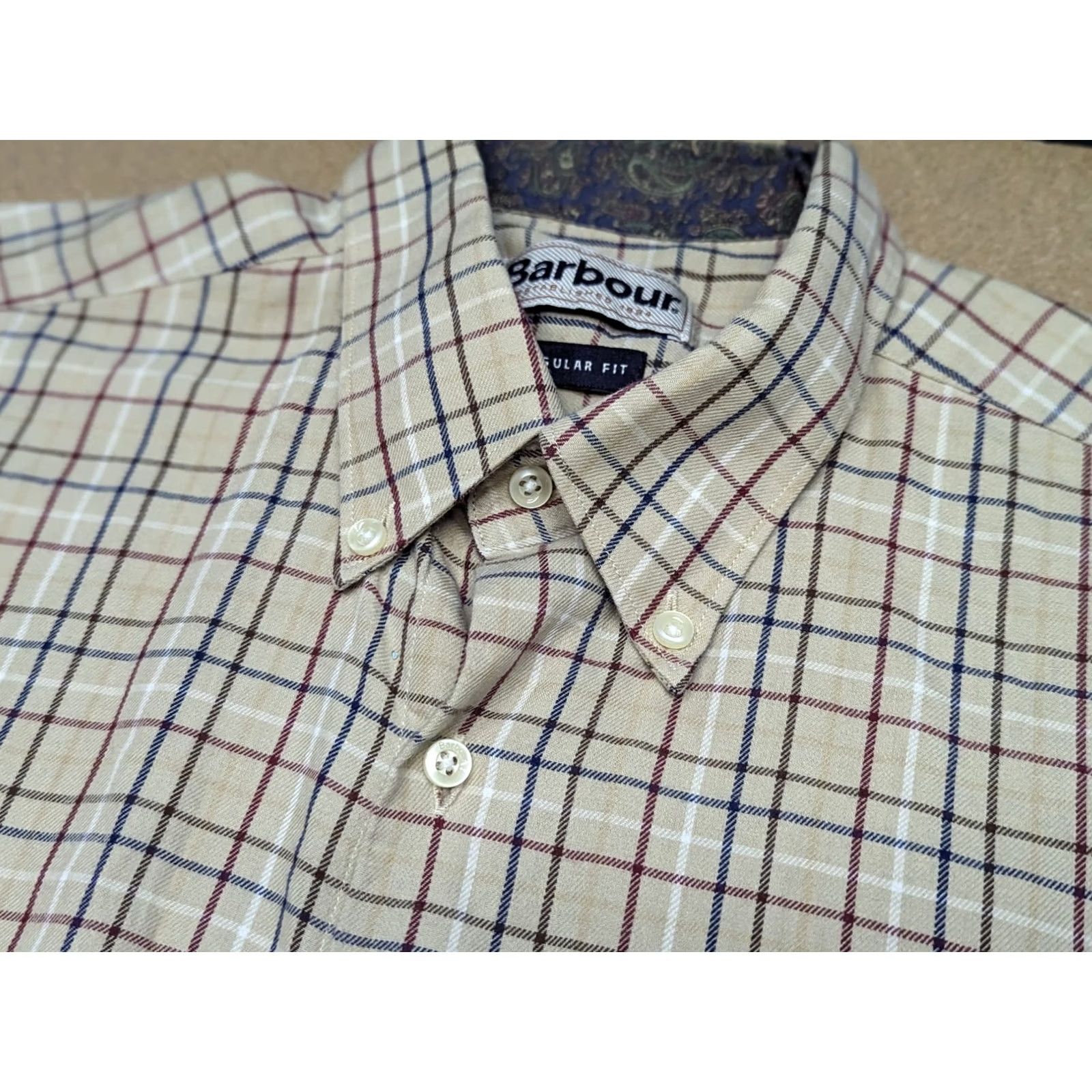 Barbour BARBOUR Button-Up Shirt Mens Classic Tartan Plaid Check Brown Multicolor Cotton Long Sleeve Size US M / EU 48-50 / 2 - 2 Thumbnail
