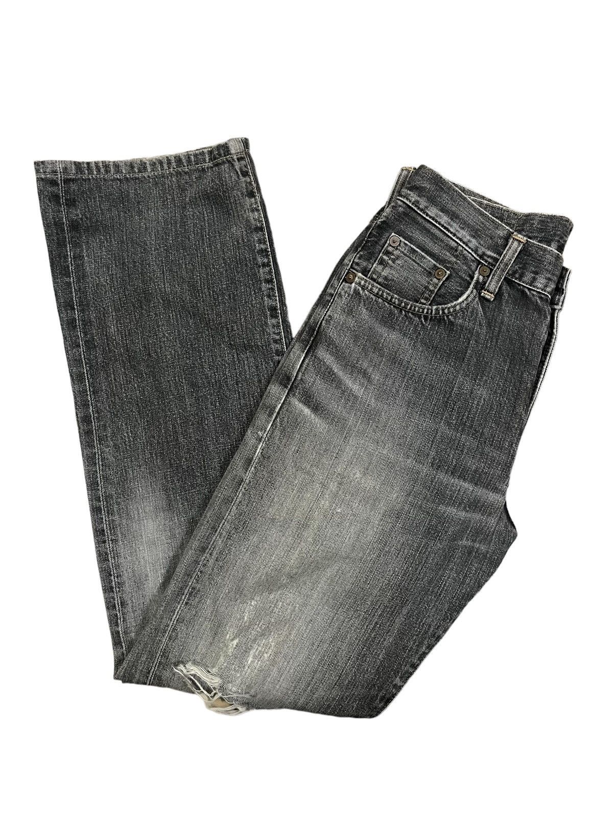 14th Addiction × Edwin Vintage Edwin Black Faded Distressed Loose Fit Jeans Size US 28 / EU 44 - 9 Thumbnail