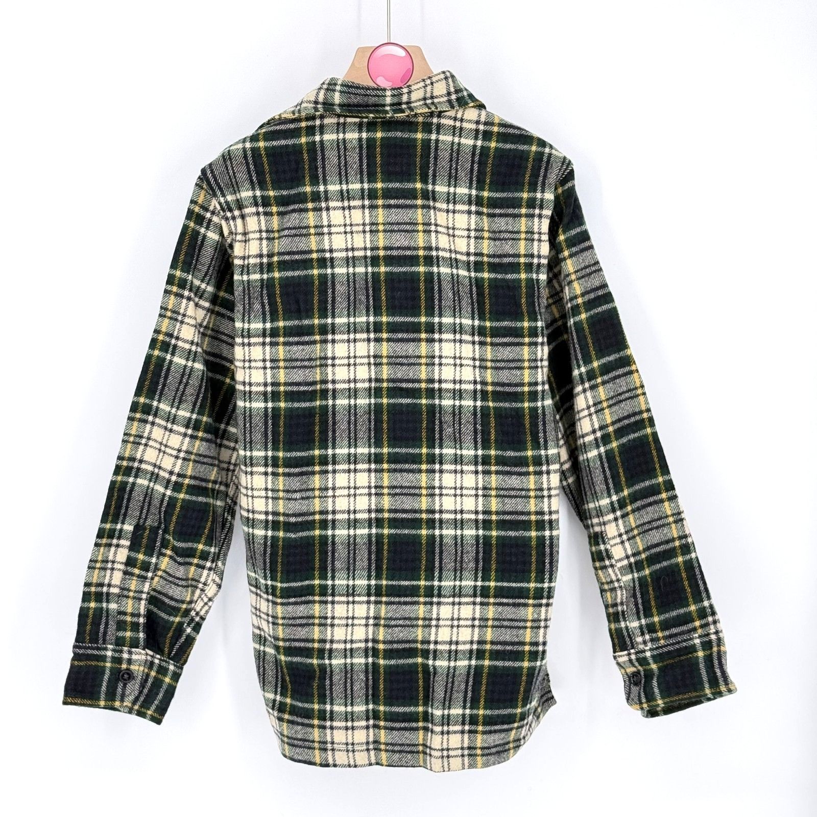 L.L. Bean Vintage 60s LL Bean Pullover Wool Nylon Heavy Flannel Plaid Size US S / EU 44-46 / 1 - 3 Thumbnail