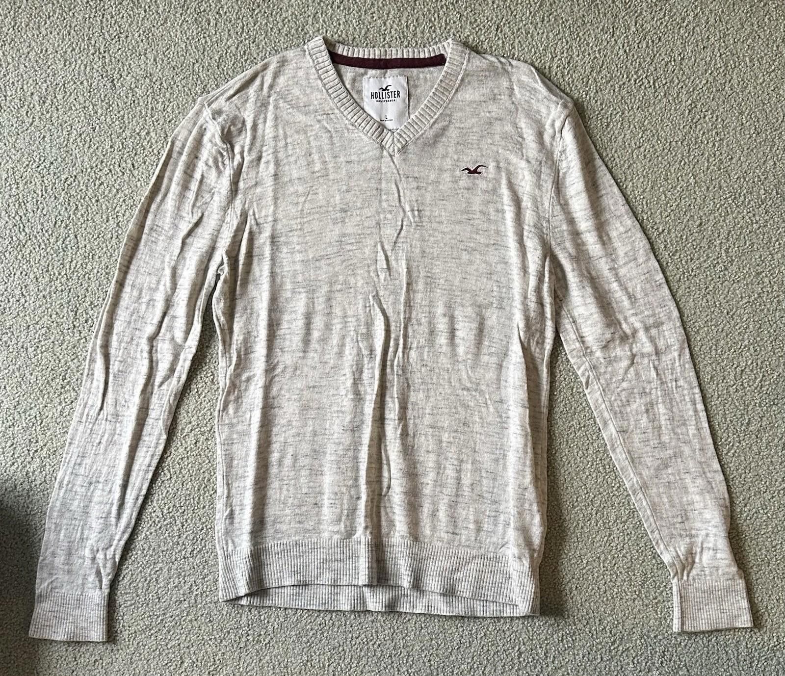 Hollister Hollister V-Neck Sweater Long Sleeve - Men’s L, White Marble Size US L / EU 52-54 / 3 - 1 Thumbnail