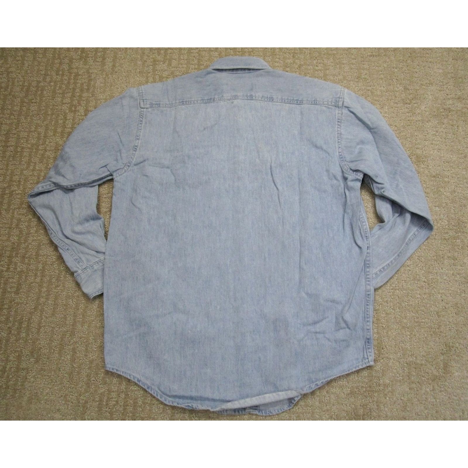 Harley Davidson Harley-Davidson Shirt Mens Small Blue Denim Button Up Embroidered USA 90s Vintage Shirt Size US S / EU 44-46 / 1 - 4 Thumbnail