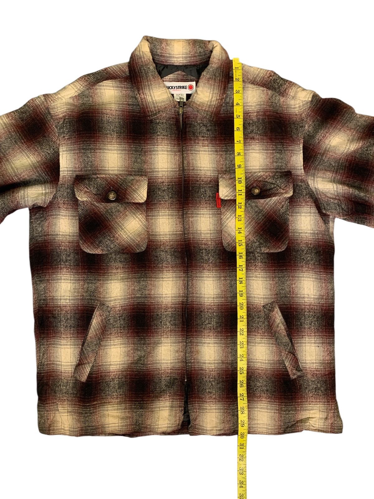 Japanese Brand Rare Design Vintage Lucky Strike Flannel Zipper Light Jacket Size US M / EU 48-50 / 2 - 10 Thumbnail