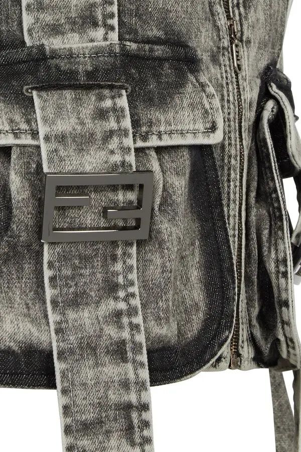 Fendi o1loc1c0824 Jacket in Noir Size M / US 6-8 / IT 42-44 - 3 Thumbnail