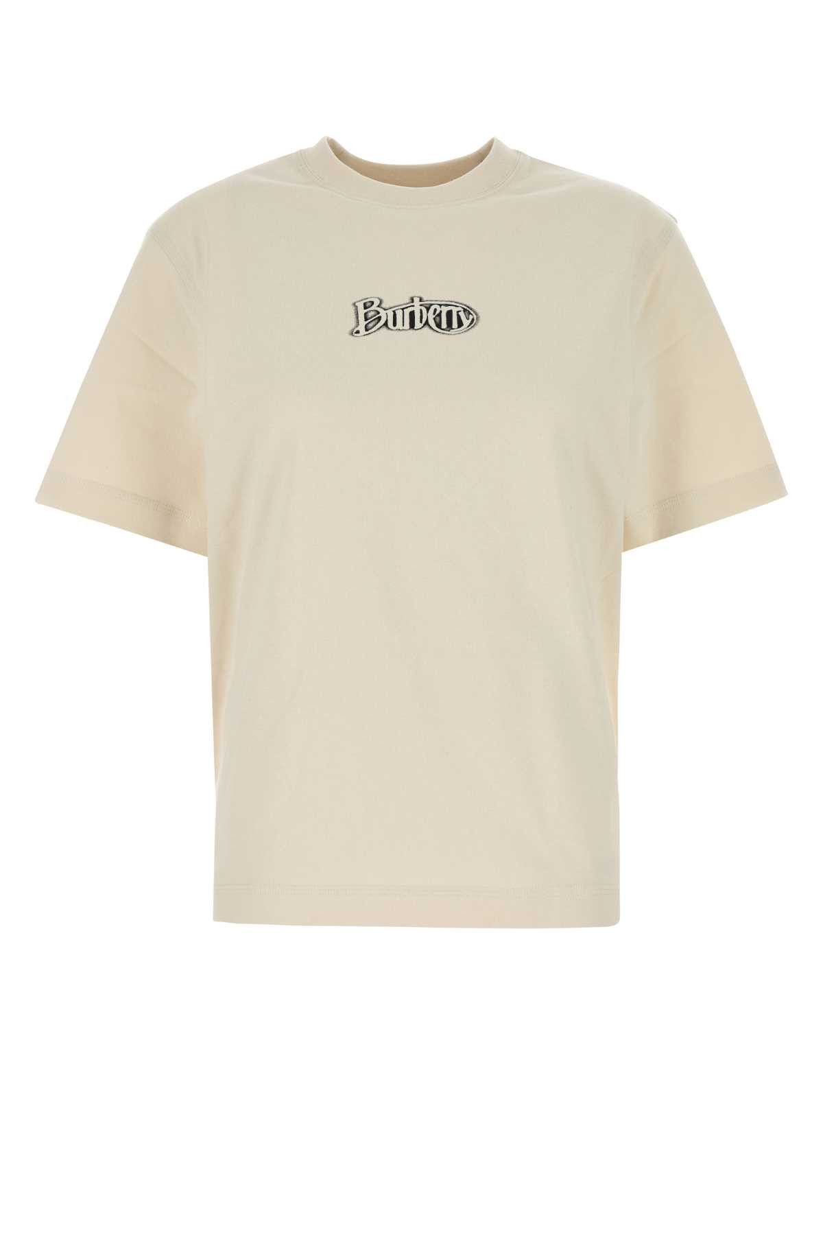 Burberry Sand Cotton T-Shirt Size XS / US 0-2 / IT 36-38 - 1 Thumbnail