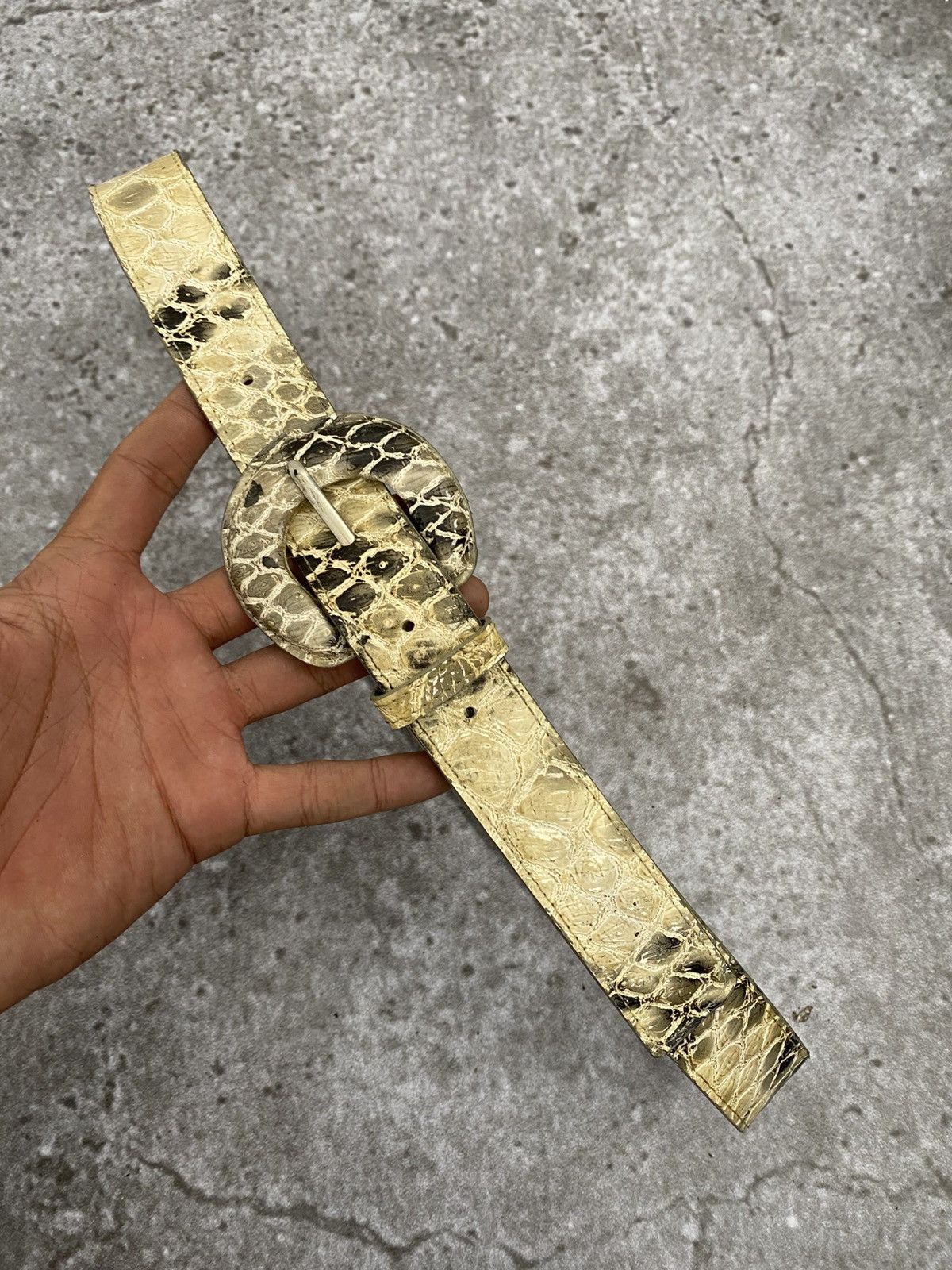 If Six Was Nine Snakeskin pattern belt Size ONE SIZE - 3 Thumbnail