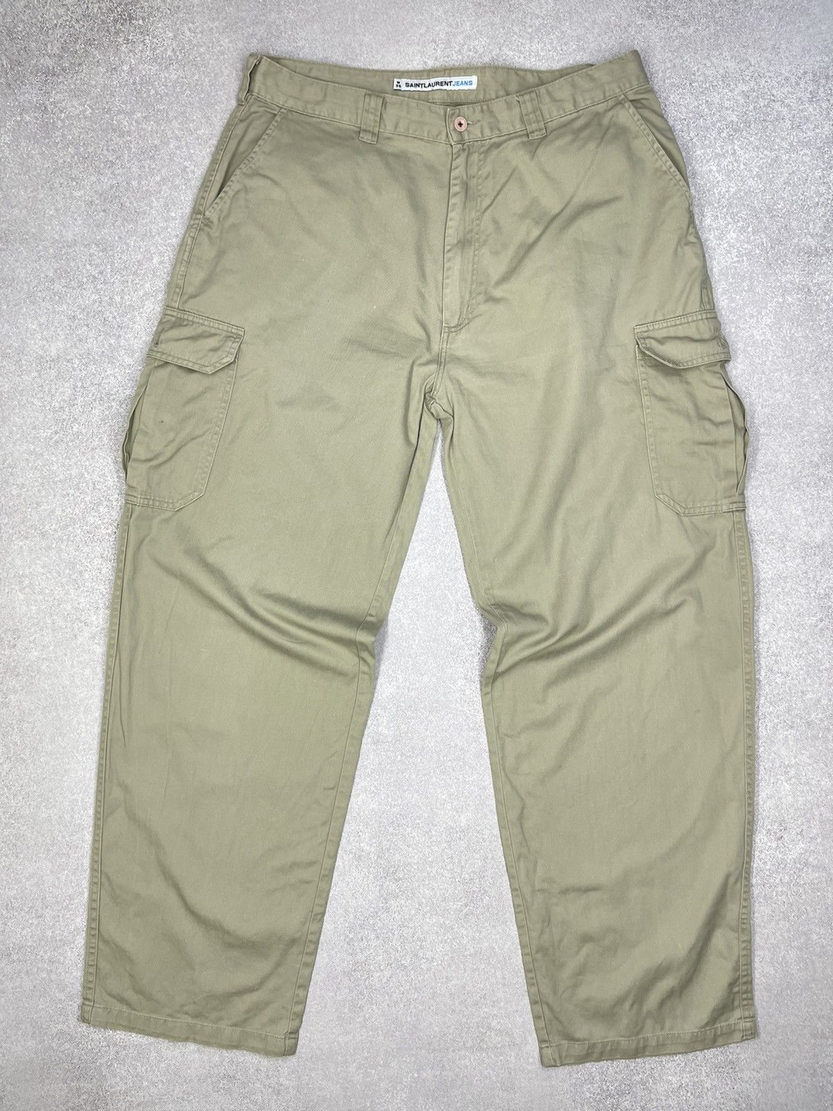 Vintage × Yves Saint Laurent Vintage Yves Saint Laurent Paris Cargo Pants Beige Designer Size US 36 / EU 52 - 6 Thumbnail