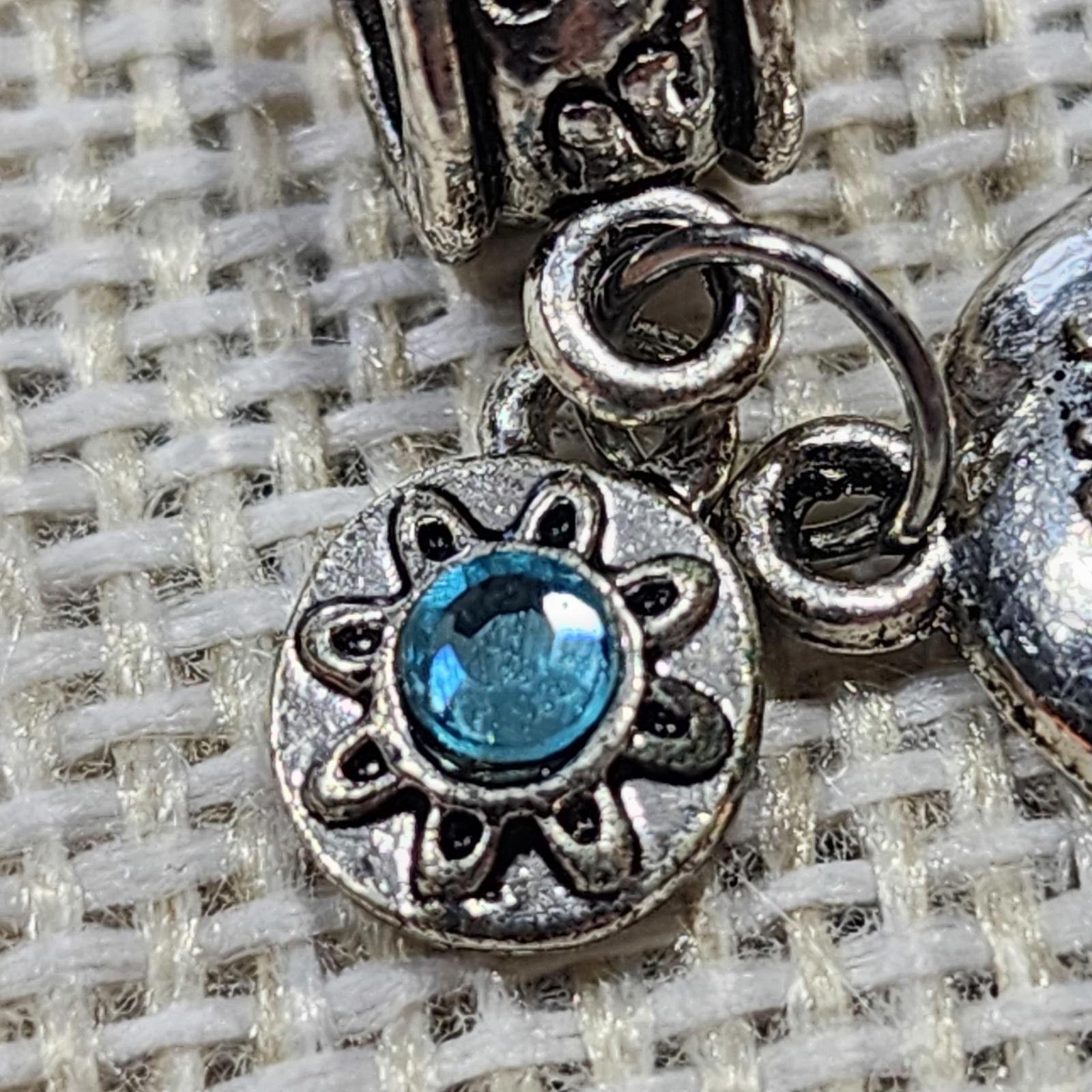 The Unbranded Brand Mom Silver Charm with Blue Gemstone Accent Size ONE SIZE - 3 Thumbnail