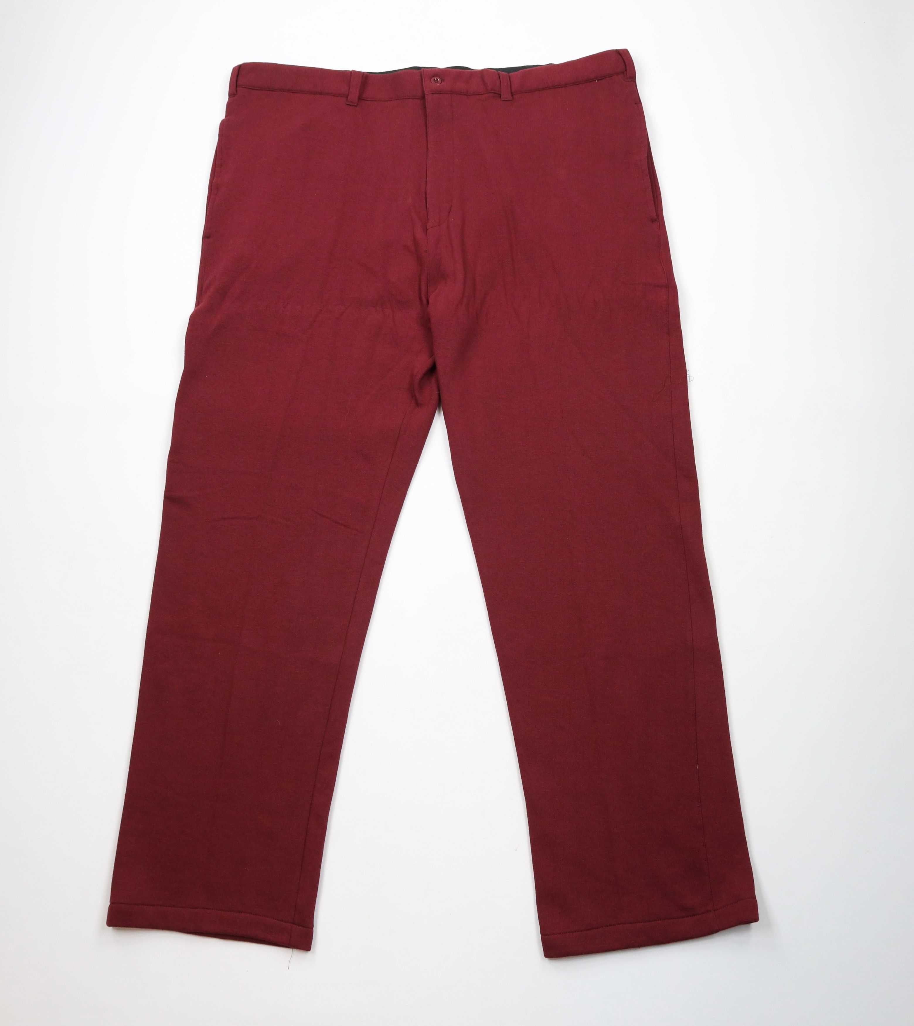 Vintage Vintage 90s Streetwear Wide Leg Sweatpants Chinos Pants Red Size US 44 / EU 60 - 1 Thumbnail