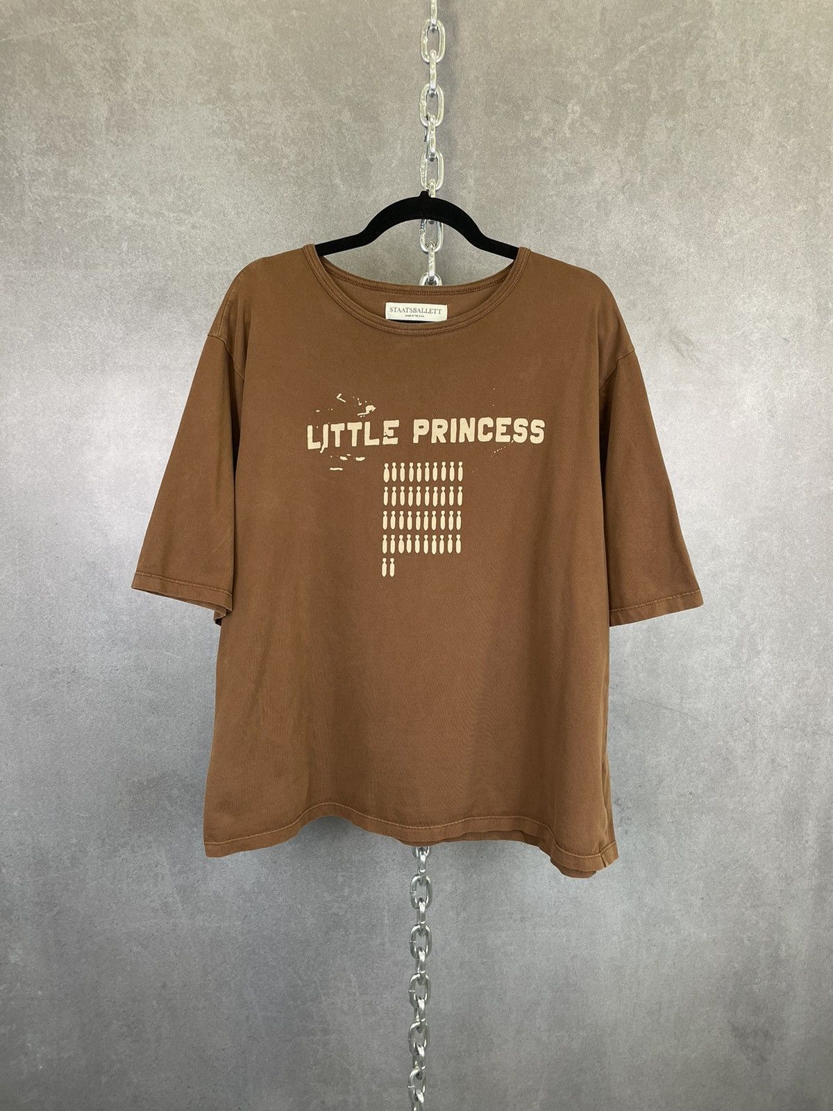image of Staatsballett Oversized Little Princess Tee Size L in Brown, Men's
