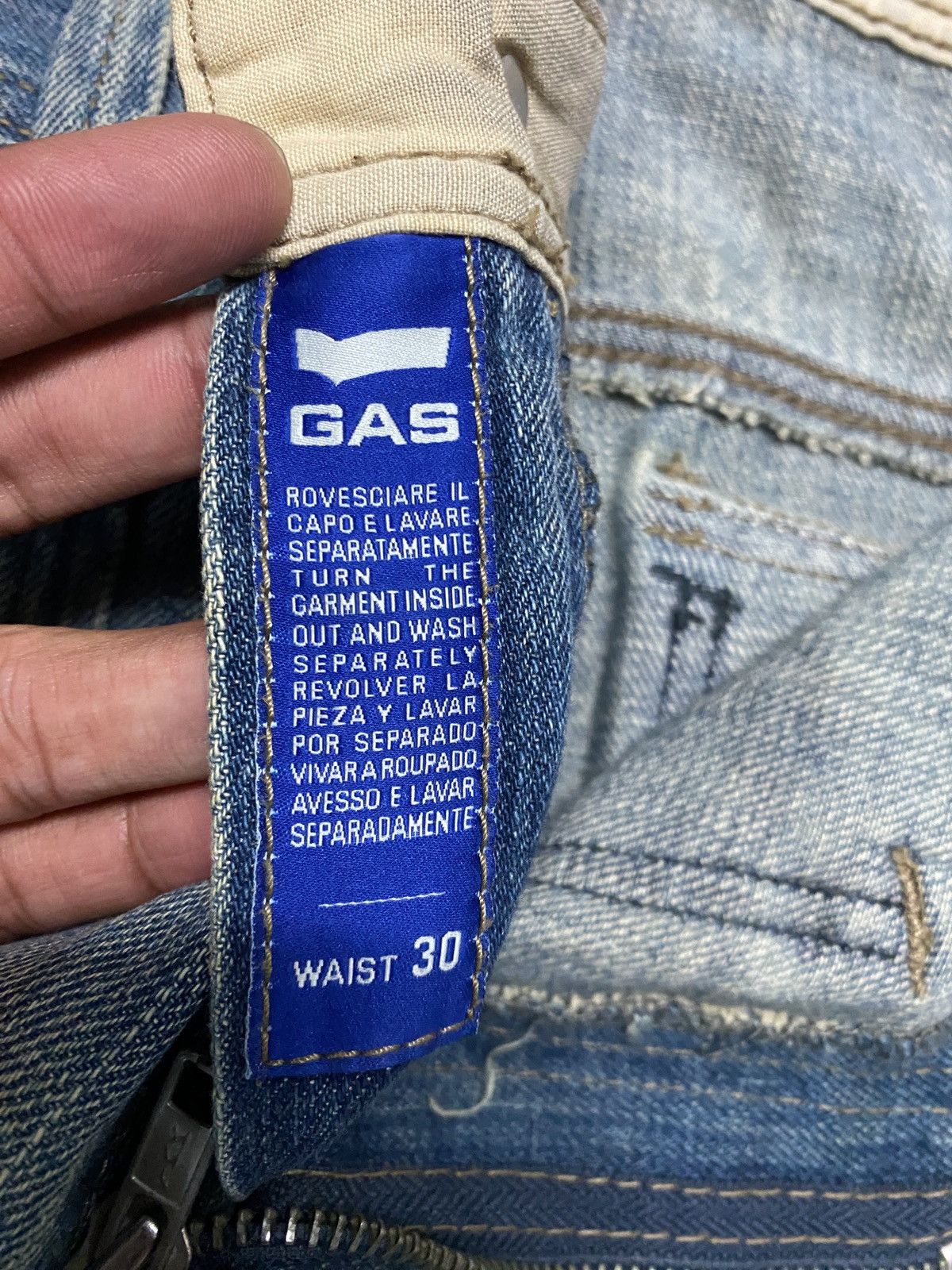 If Six Was Nine 💥Sick💥Vintage 90s Style Gas Mudwash Faded Distress Jean Size US 32 / EU 48 - 14 Thumbnail