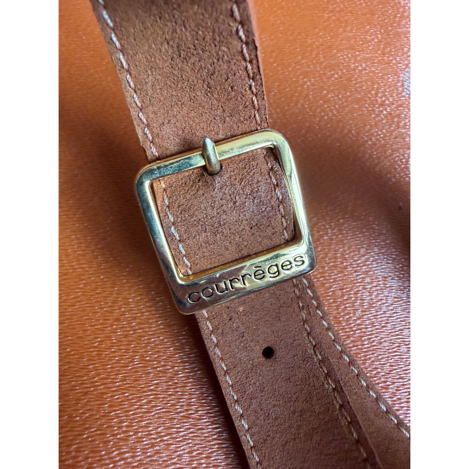 Courreges Courrèges Brown Leather Messenger Bag With Certification Size ONE SIZE - 3 Thumbnail