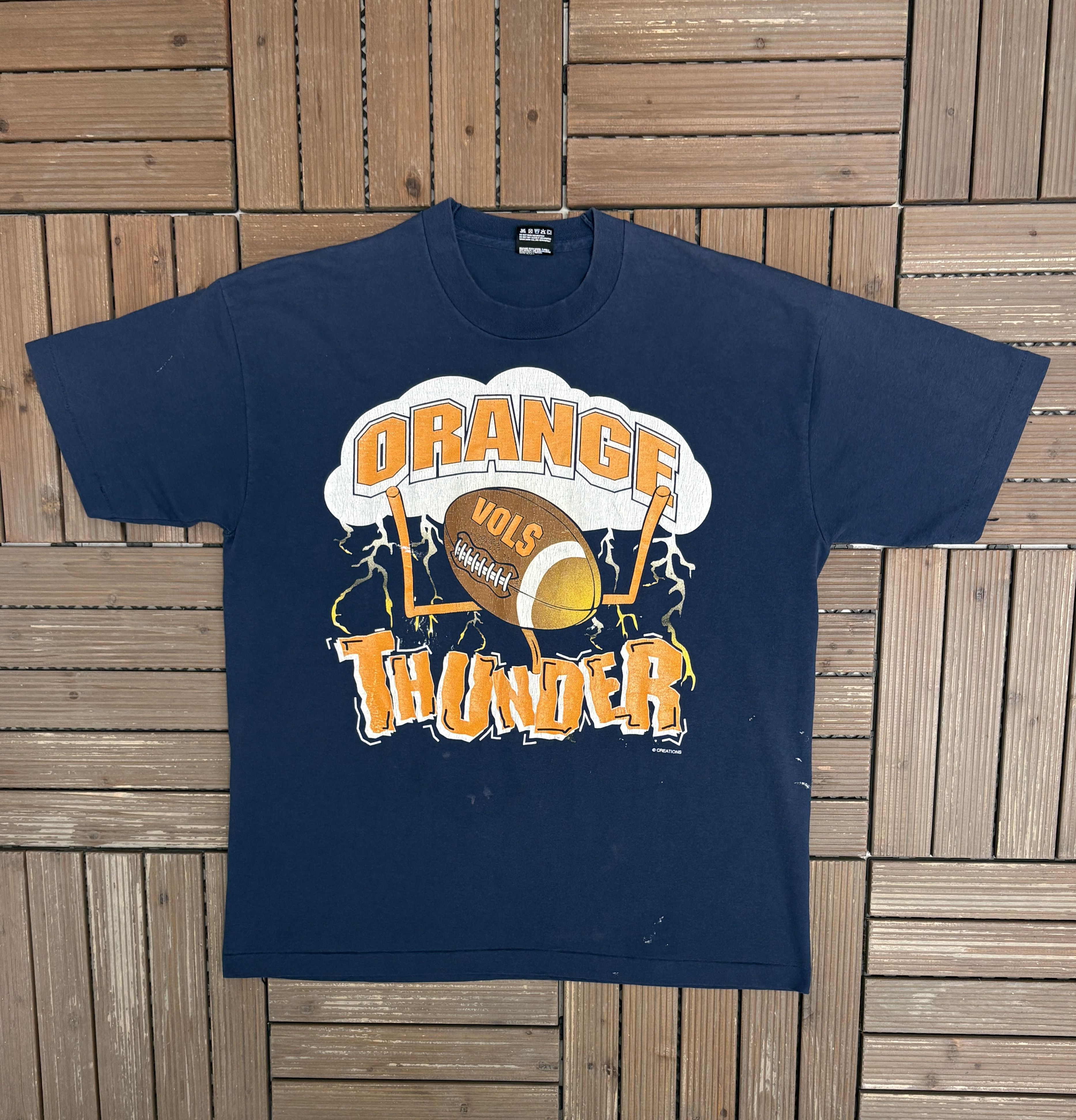 Vintage Tennessee Volunteers Orange Thunder Vintage Blue T-Shirt Tee Size US XL / EU 56 / 4 - 1 Thumbnail