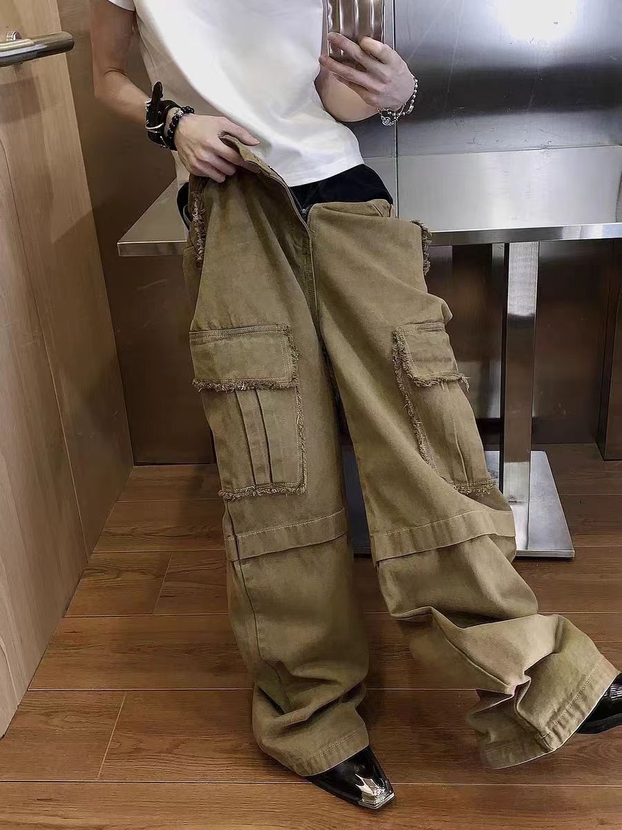 Japanese Brand × Vintage Baggy Brown Casual Workwear Pants Size US 31 - 2 Thumbnail