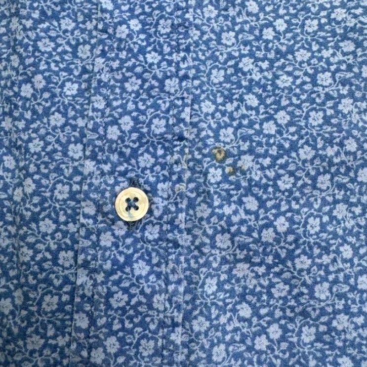 Massimo Dutti Massimo Dutti Button-Up Shirt Mens M Blue Floral Classic Preppy Casual Workwear Shirt Size US M / EU 48-50 / 2 - 6 Thumbnail