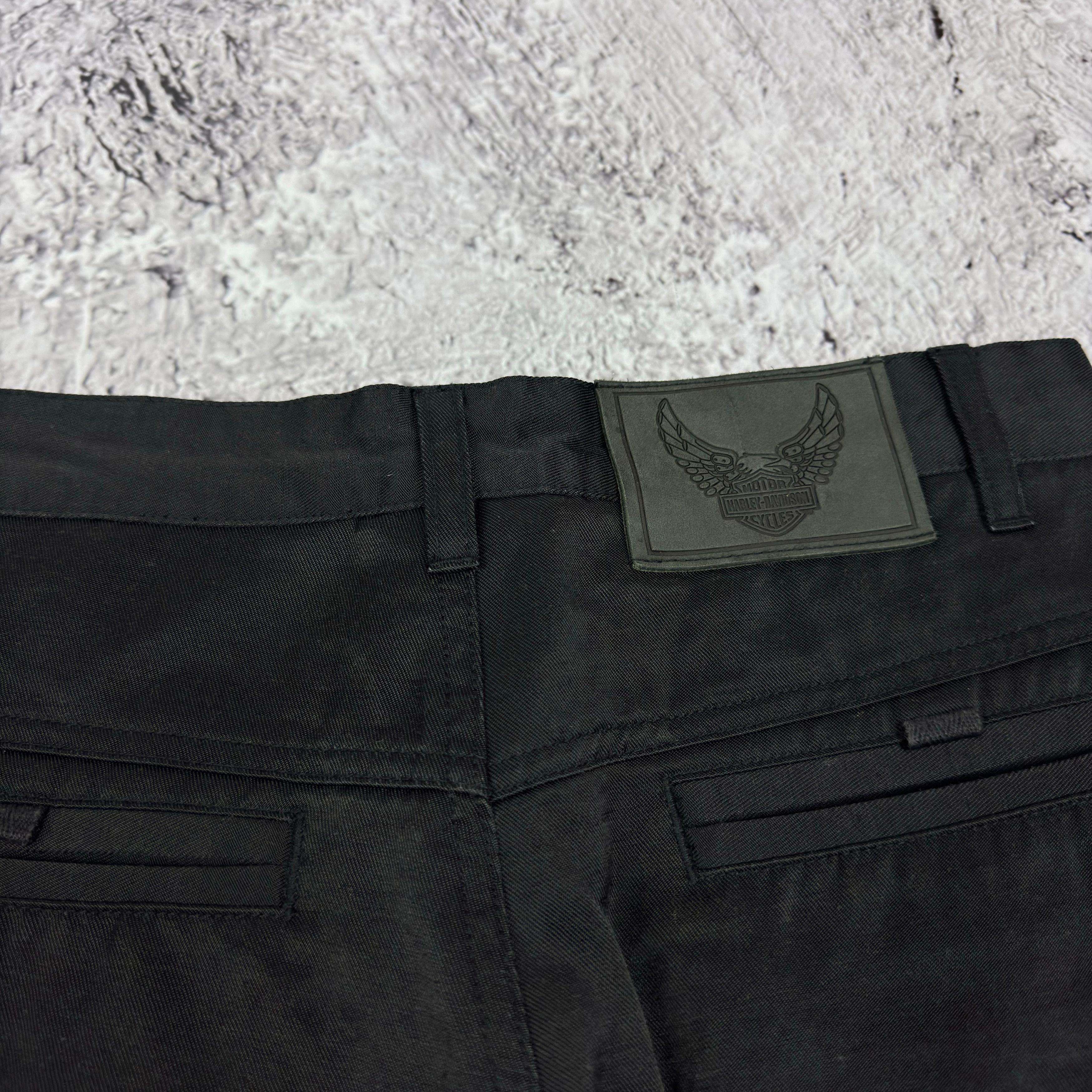Harley Davidson Harley-Davidson Women's Black Cotton Straight Leg Pants 6 Size 28" / US 6 / IT 42 - 7 Thumbnail