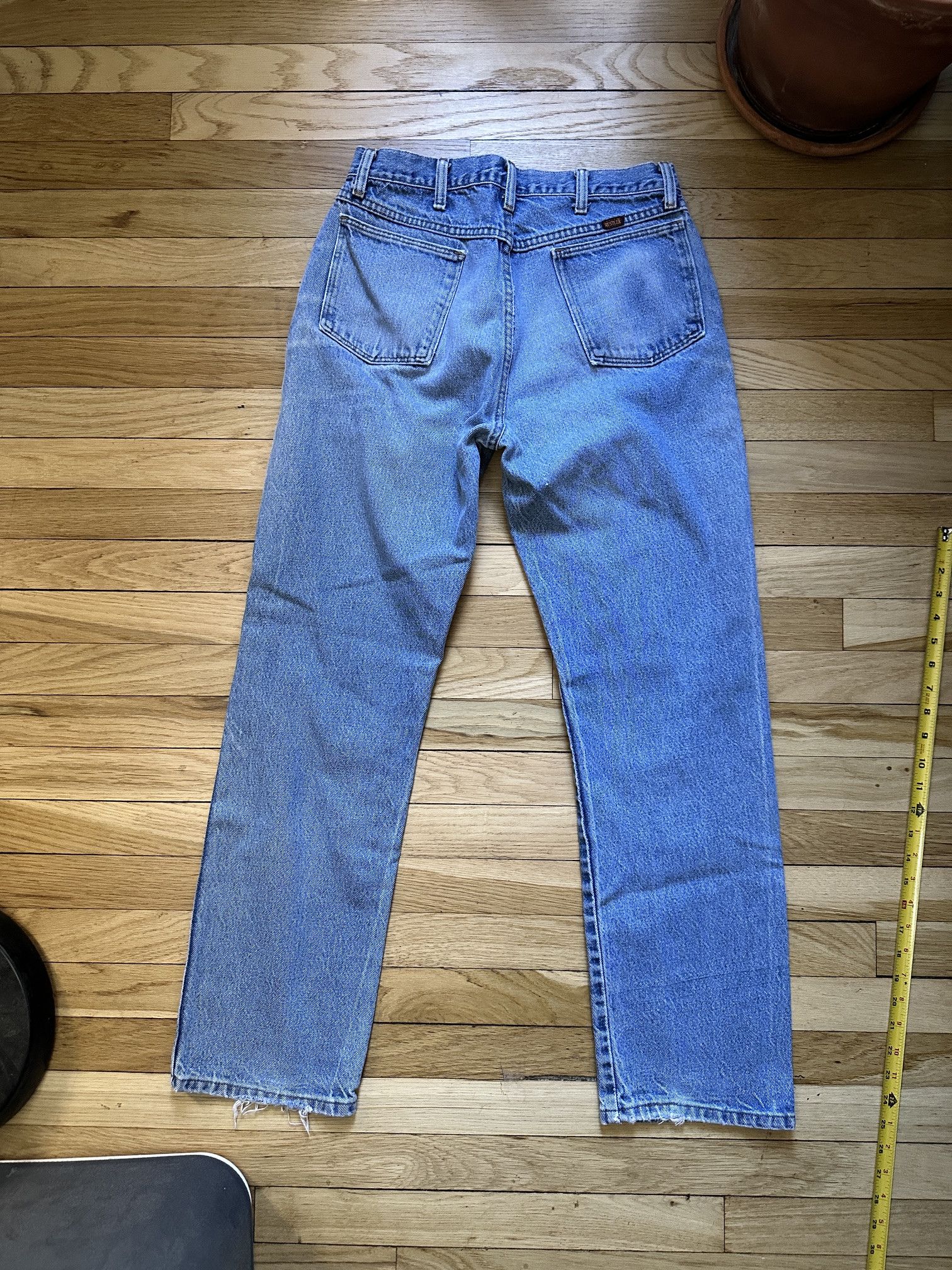 Rustler Rustler Men's Denim Blue Jeans Sz 30 x 30 Distressed Rips Size US 30 / EU 46 - 5 Thumbnail