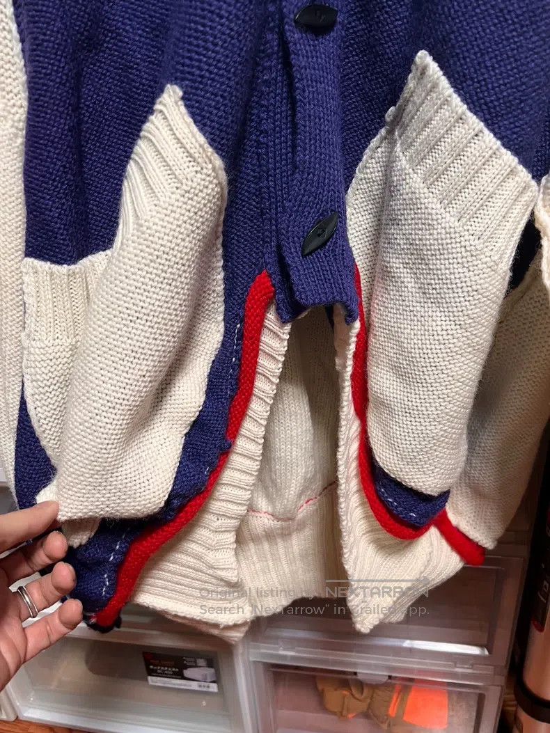Kiko Kostadinov Kiko Kostadinov Showpiece blue and white pieced sweater ca Size US S / EU 44-46 / 1 - 7 Thumbnail