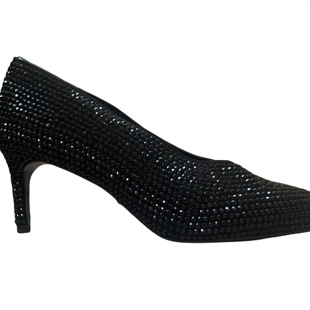 Other New Lola Cruz Black Crystal Embellishment Heel Pumps Size 39 Size US 9 / IT 39 - 2 Thumbnail