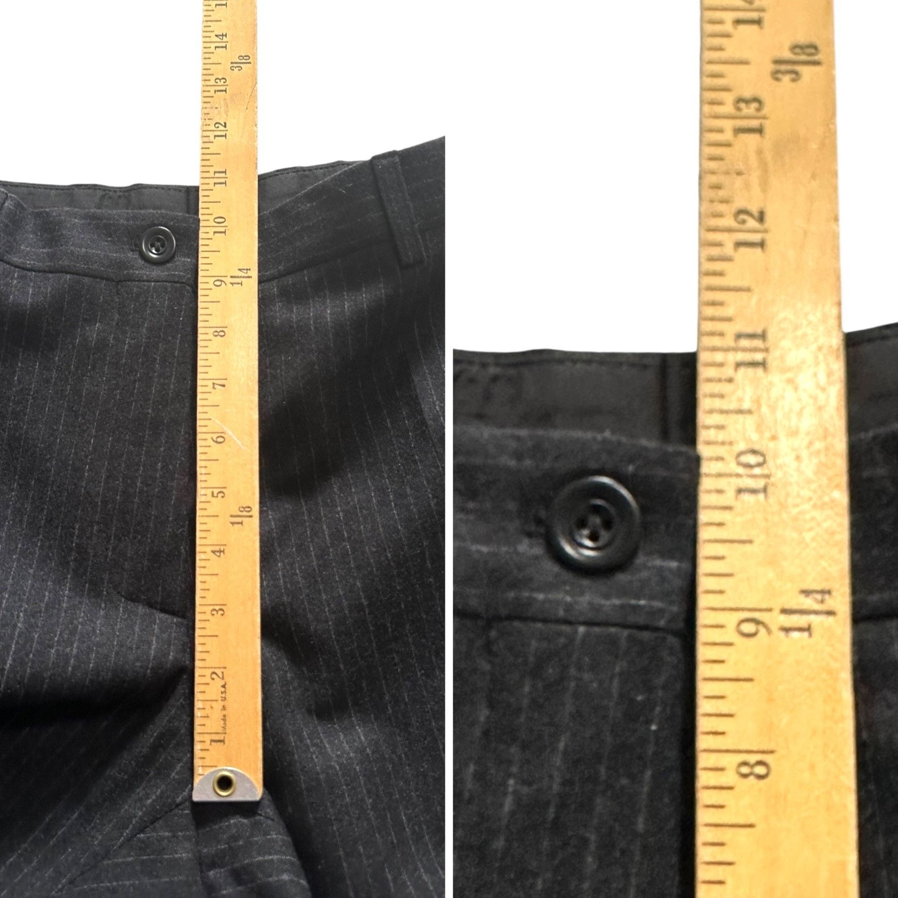 Dries Van Noten Dries Van Noten Pintriped wool/cashmere straight-leg cropped Size 30" / US 8 / IT 44 - 12 Thumbnail