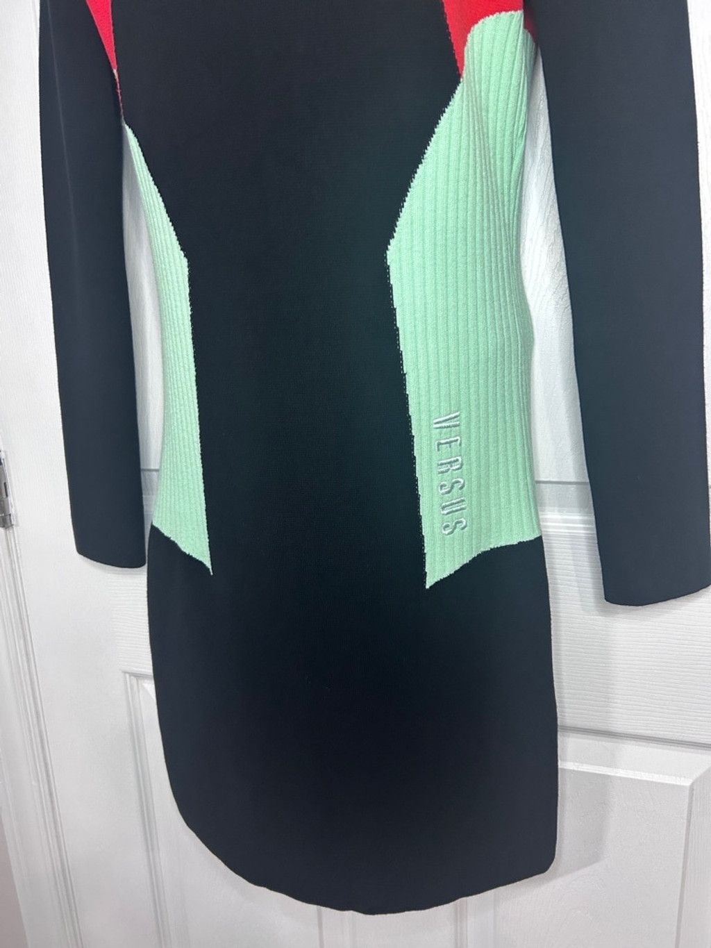 Versus Versace Women's Versus Versace Knit Dress, Size S, Black & Red Size S / US 4 / IT 40 - 3 Thumbnail