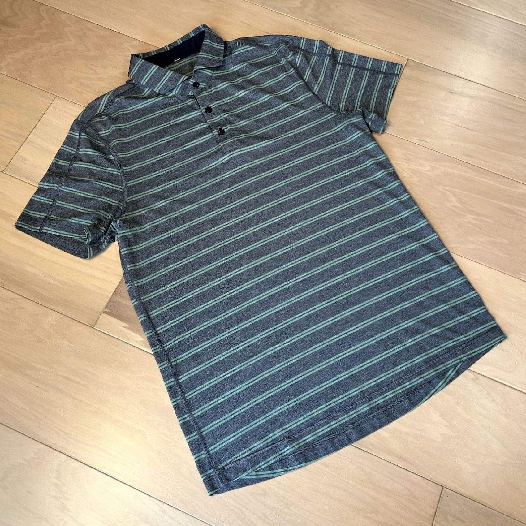 Lululemon Lululemon Propel Polo Striped Shirt Short Sleeve Men’s Medium Size US M / EU 48-50 / 2 - 2 Thumbnail
