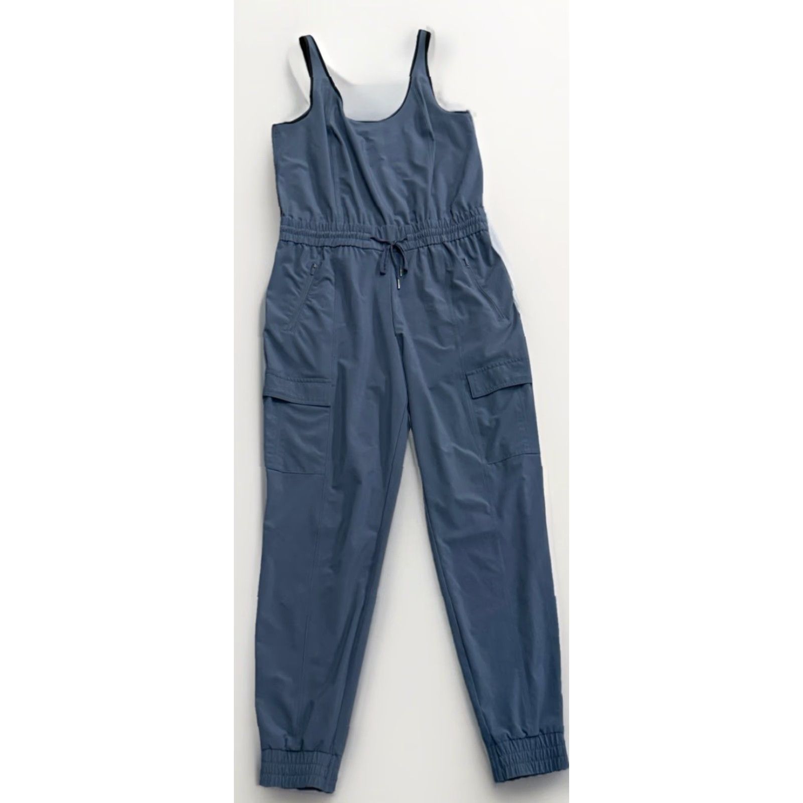 Athleta Athleta Jumpsuit Women Sleeveless Dusty Blue S Pockets Athletic Loose Fit Regular Size Small EUC - One Piece Size 28" / US 6 / IT 42 - 3 Thumbnail