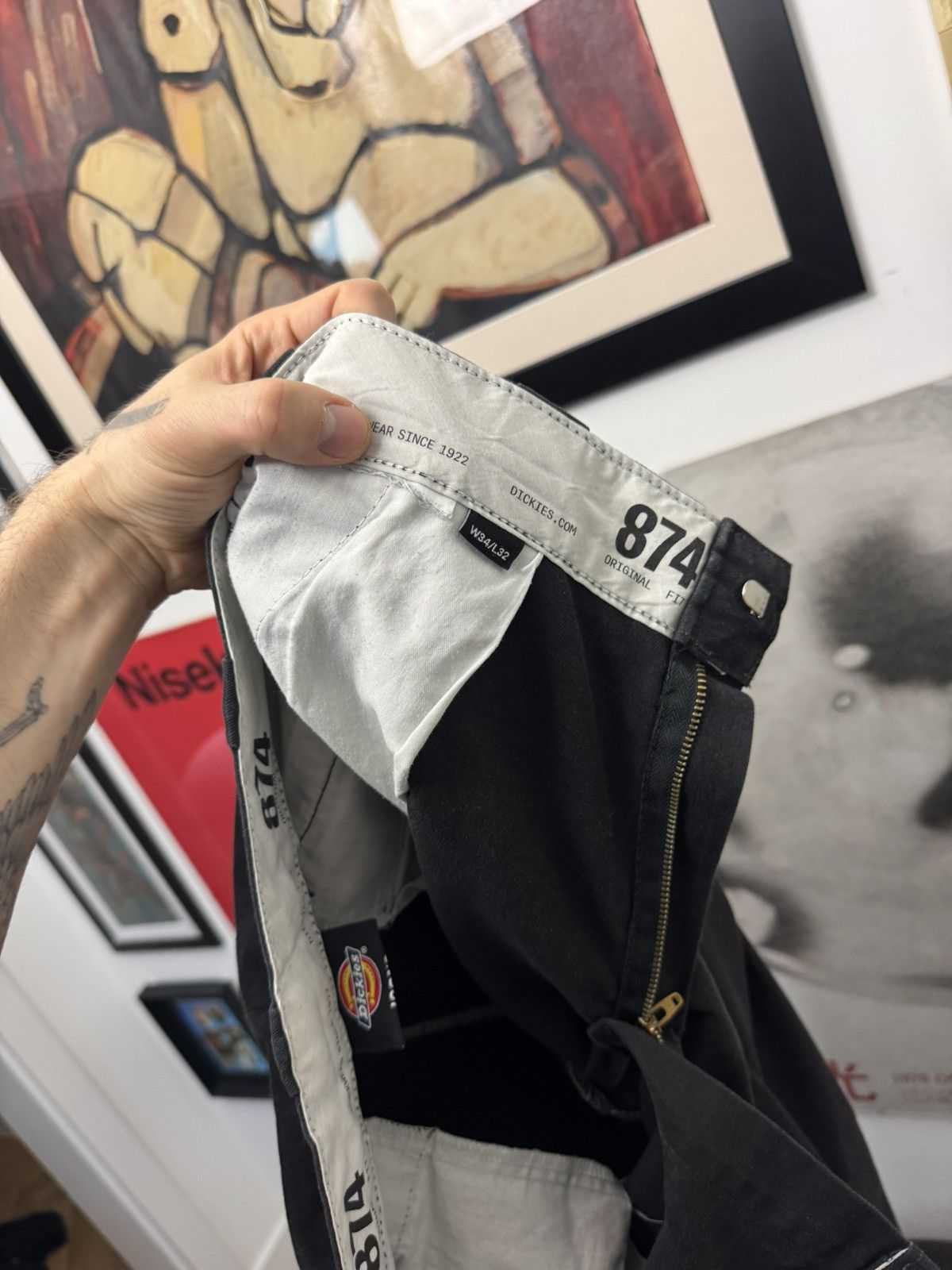 Dickies 874 Black Vintage Skate Casual Pant Streetwear Hype